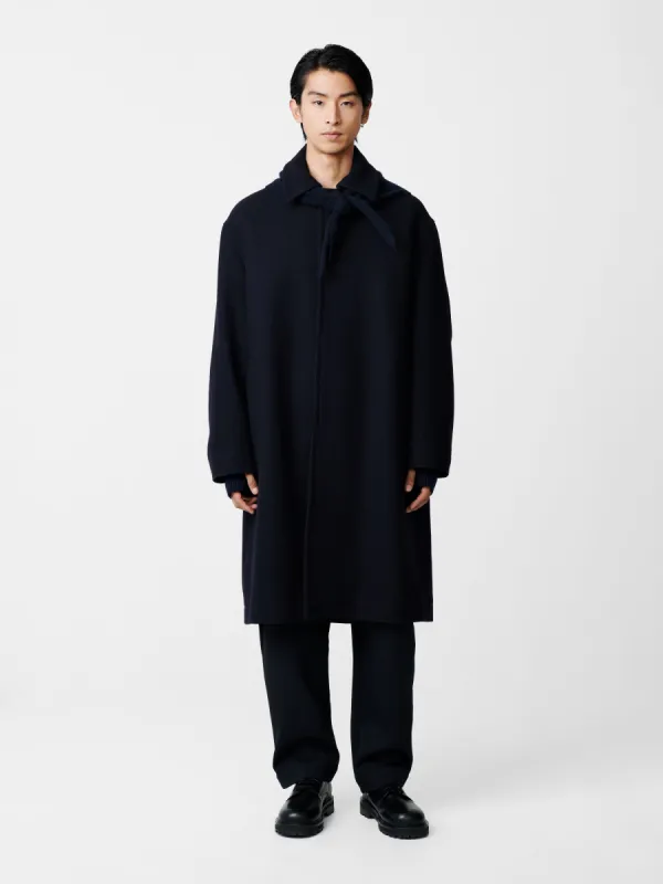 Cover Coat in Darkest Navy made by Studio Nicholson