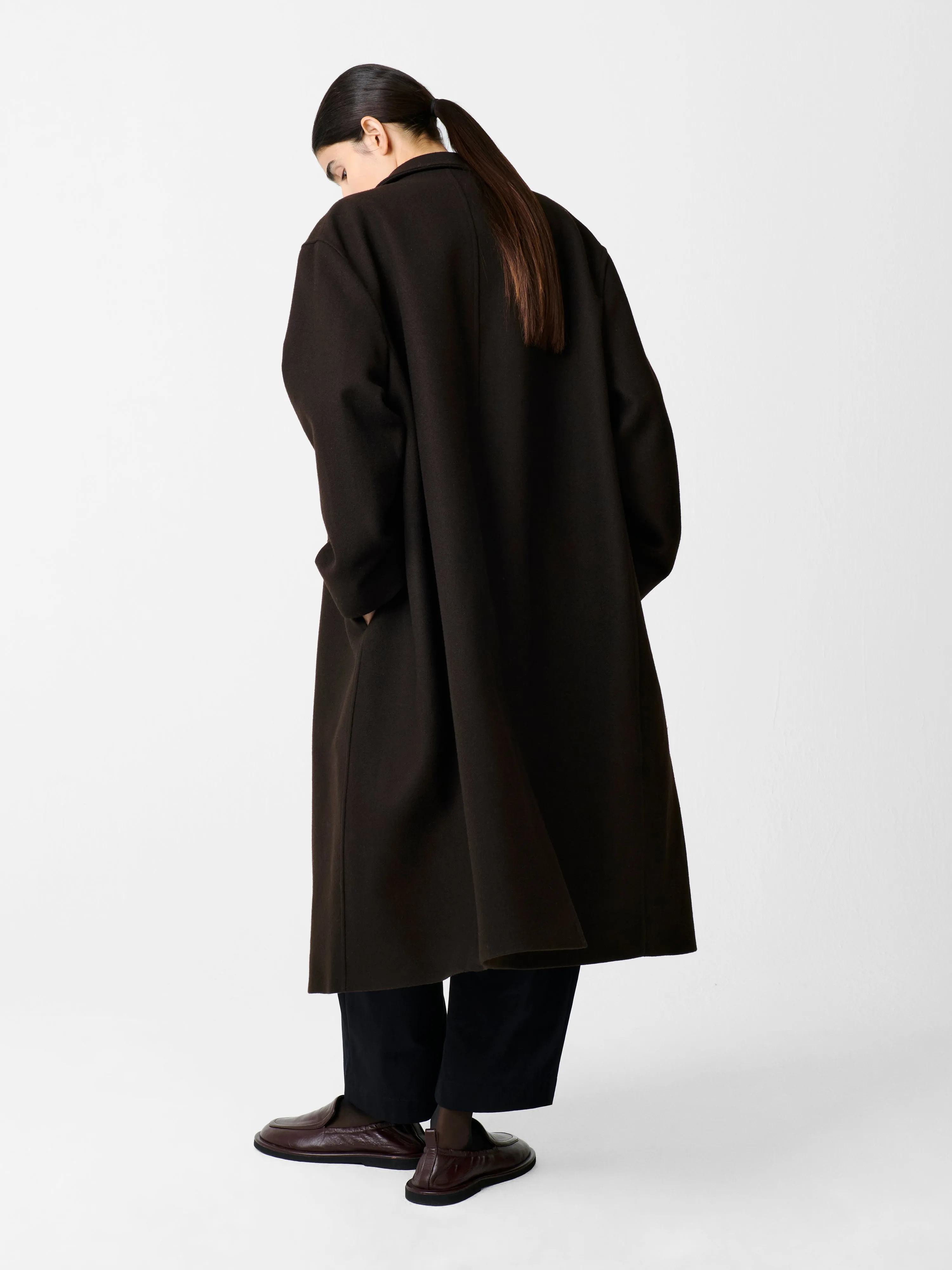 Ria Coat in Espresso sold by Studio Nicholson product image thumbnail 5