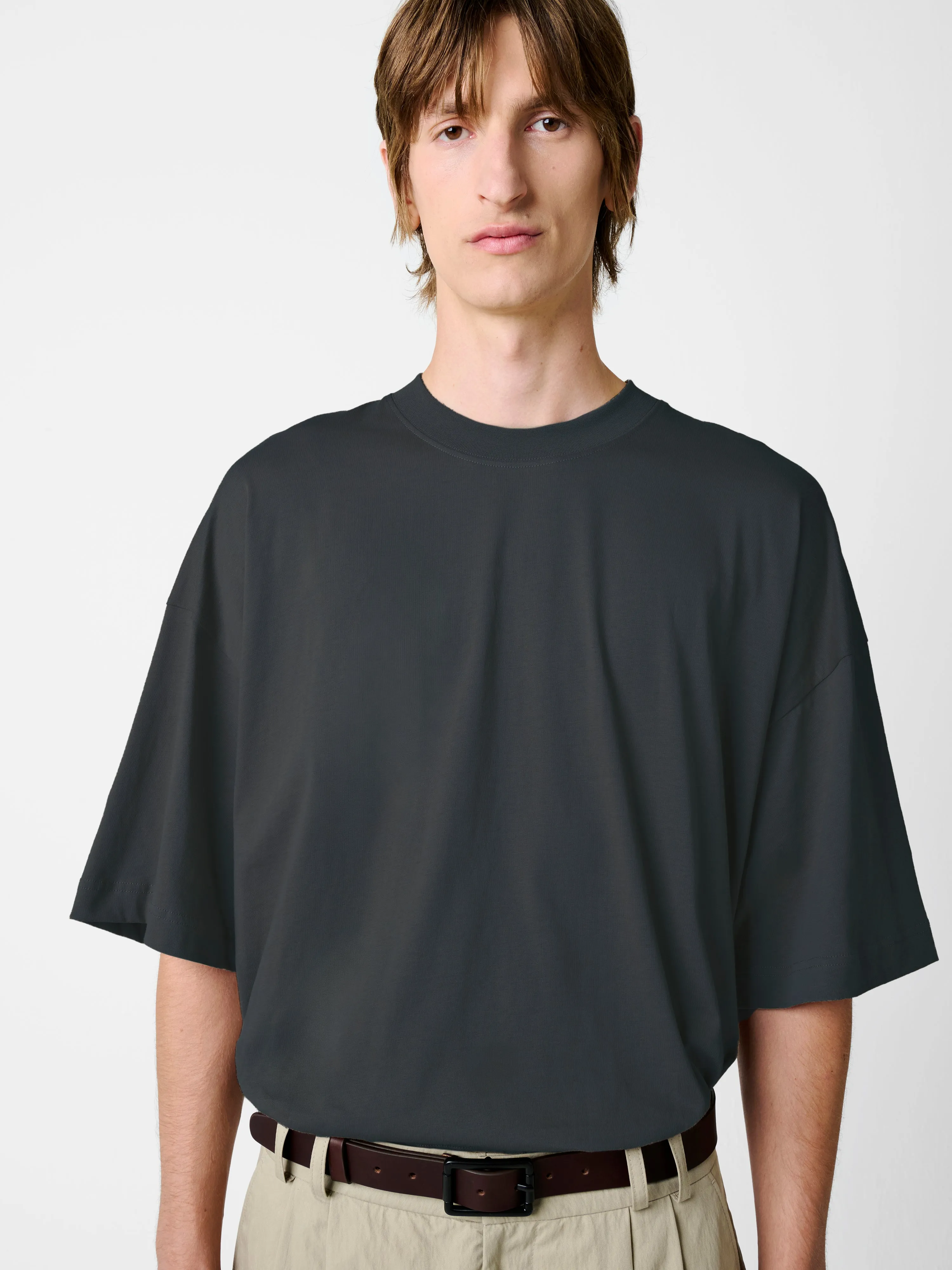 Piu T-shirt in Dark Fir sold by Studio Nicholson