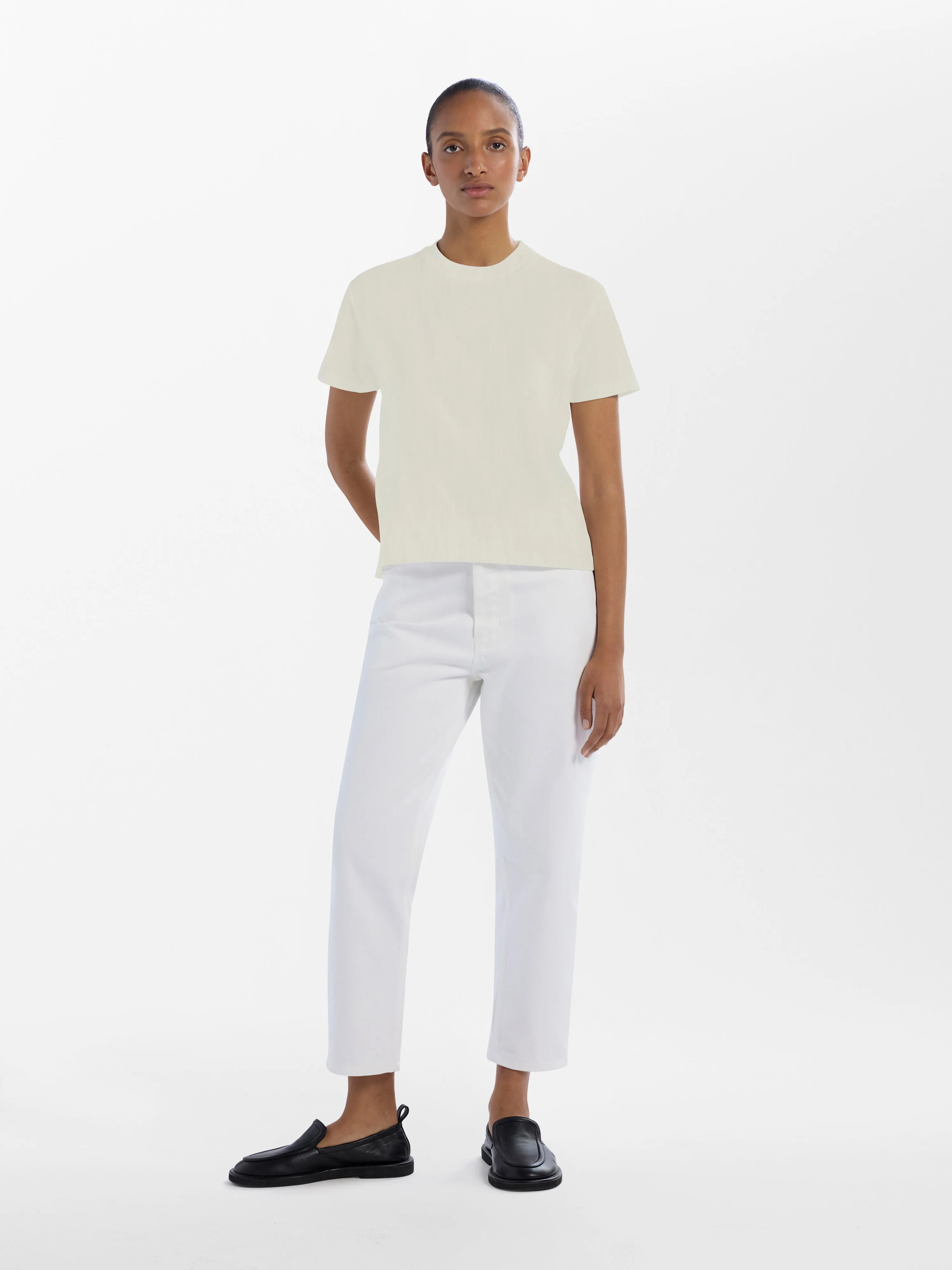 Marine T-Shirt in Dove sold by Studio Nicholson