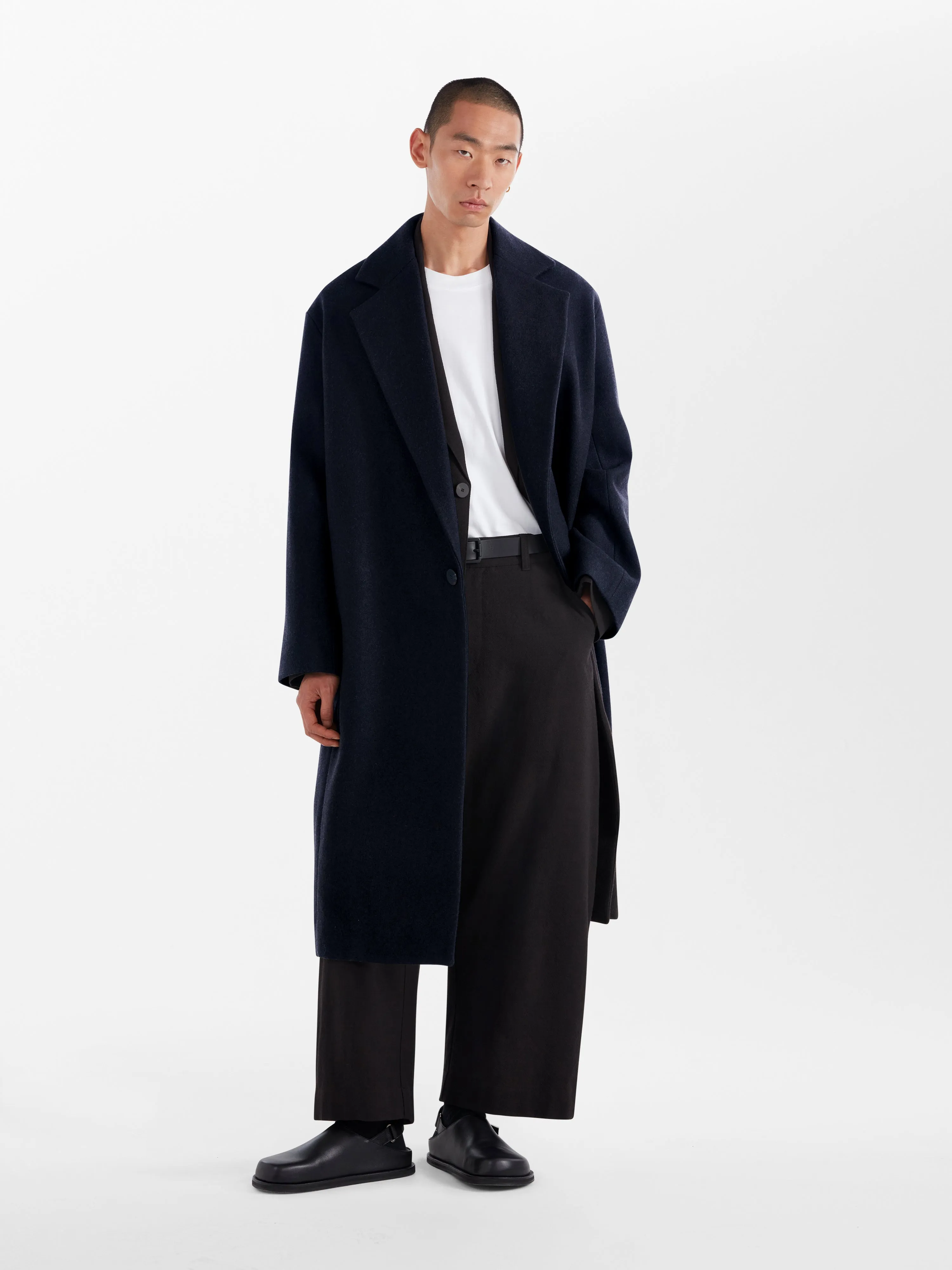[Ⓜ︎asako様]OVERCOAT Melton Notch Coat NAVY Ⓜ︎asako様]OVERCOAT Melton Notch Coat NAVY