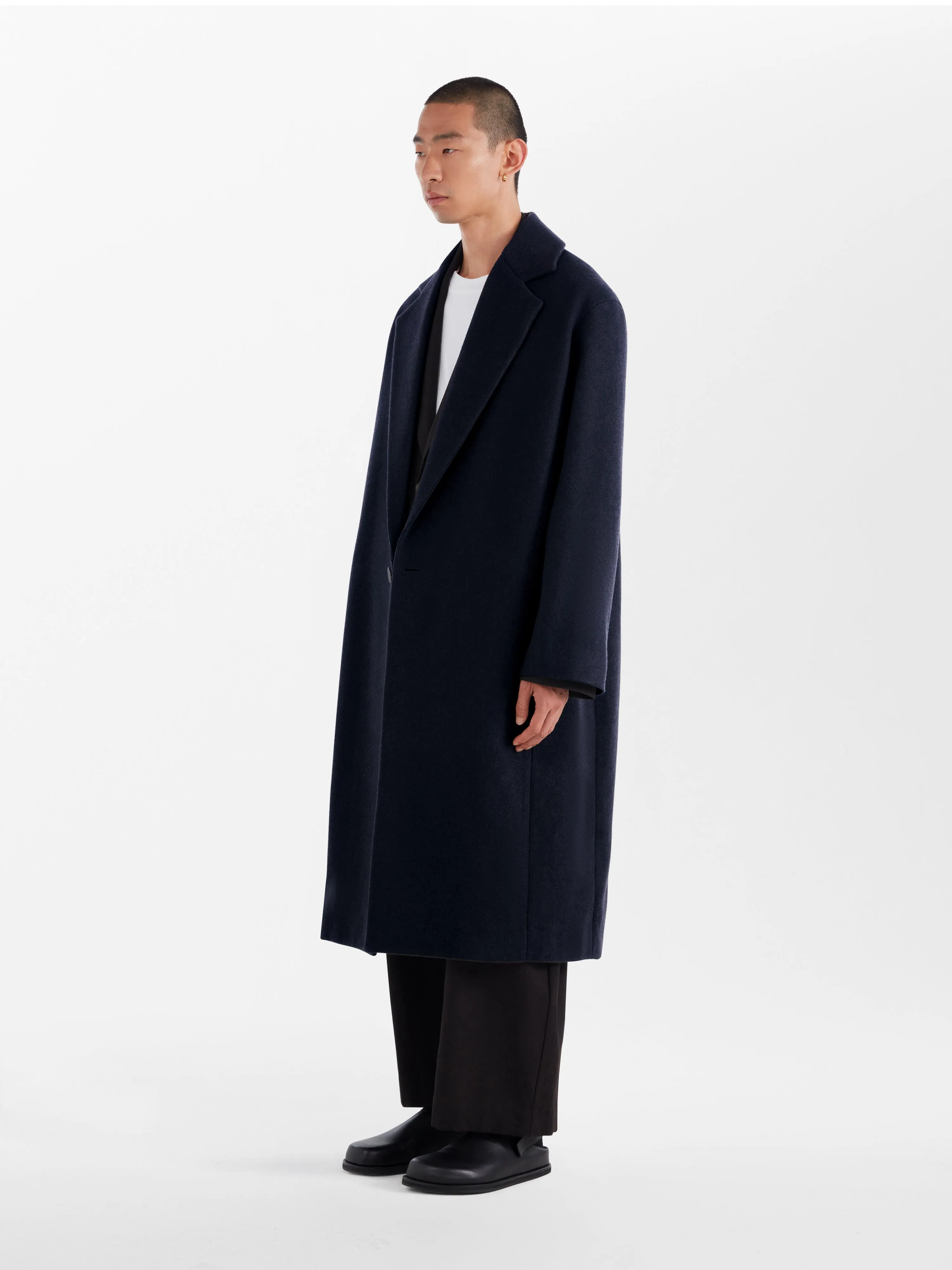 [Ⓜ︎asako様]OVERCOAT Melton Notch Coat NAVY Notch Coat in Dark Navy | Parallel