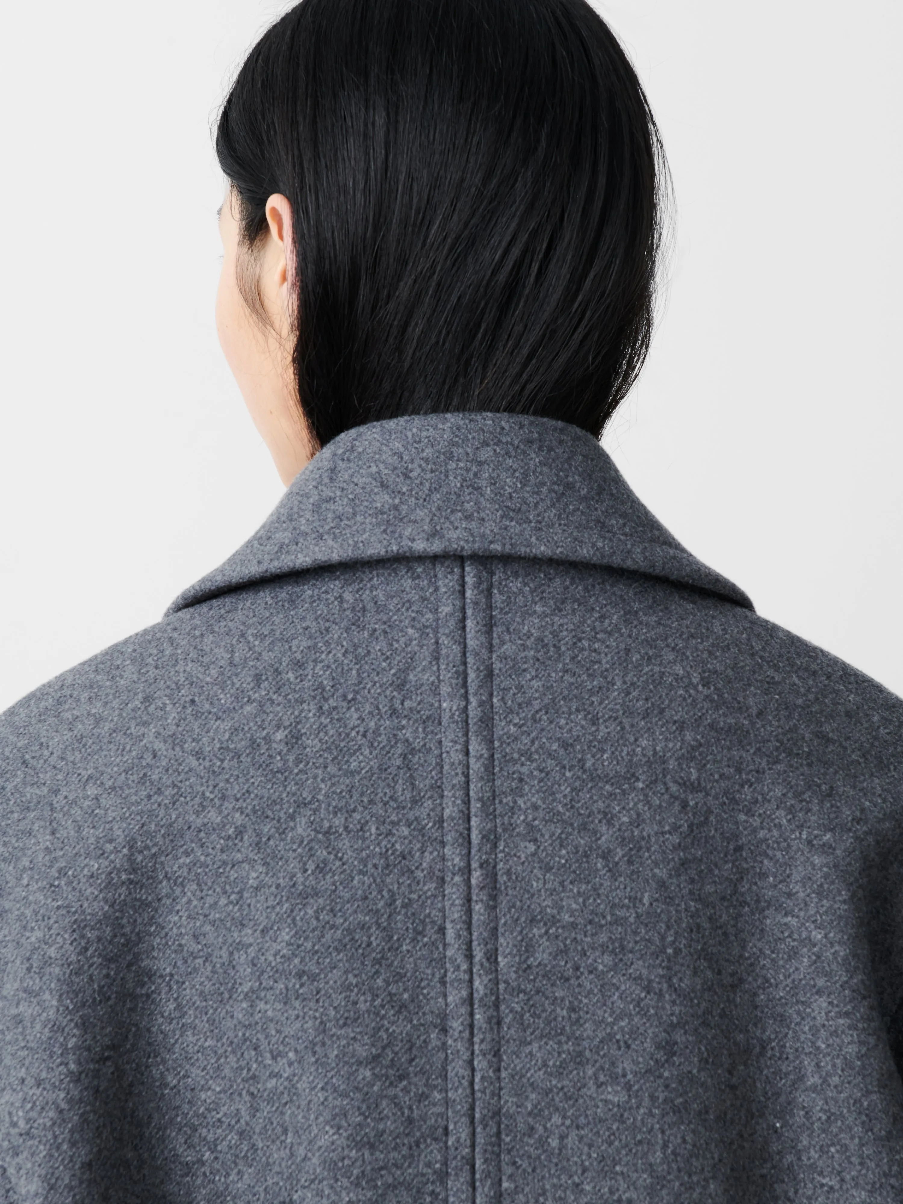 Coles Coat in Grey Melange sold by Studio Nicholson product image thumbnail 4