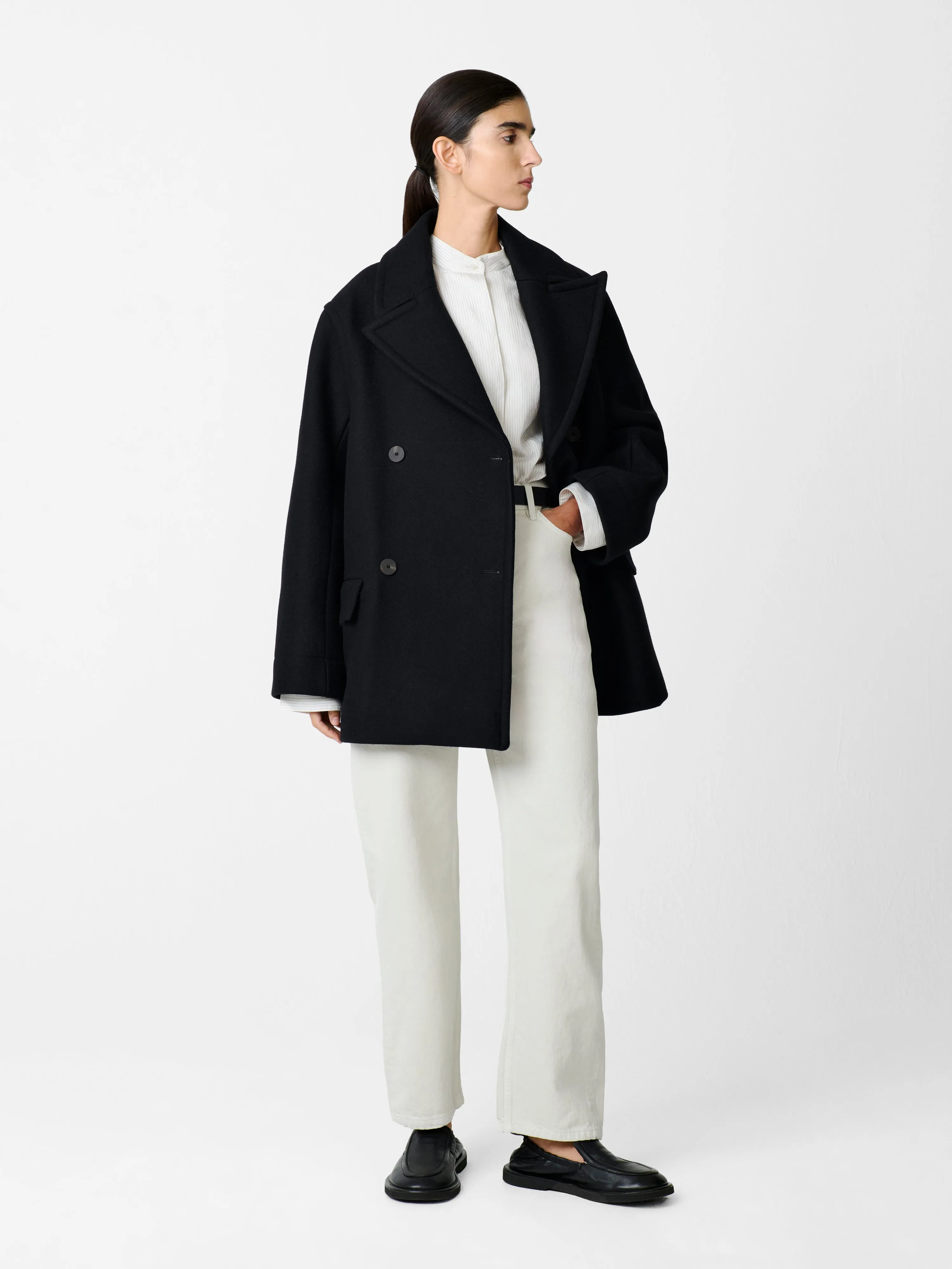 Coles Coat in Black sold by Studio Nicholson product image thumbnail 3