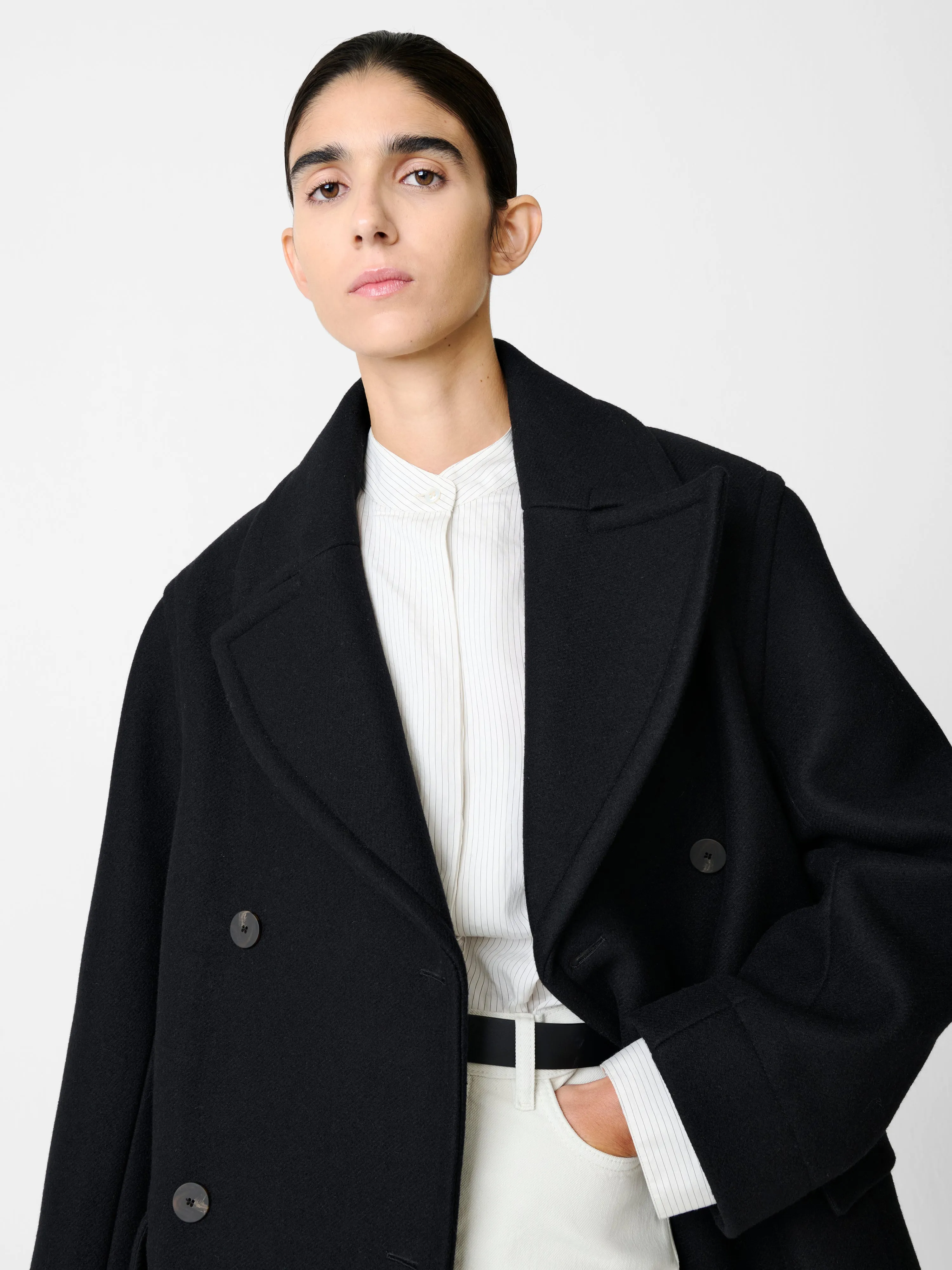 Coles Coat in Black sold by Studio Nicholson product image thumbnail 2