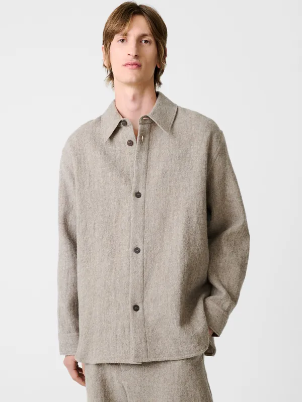 Deck Wool Shirt in Feather sold by Studio Nicholson