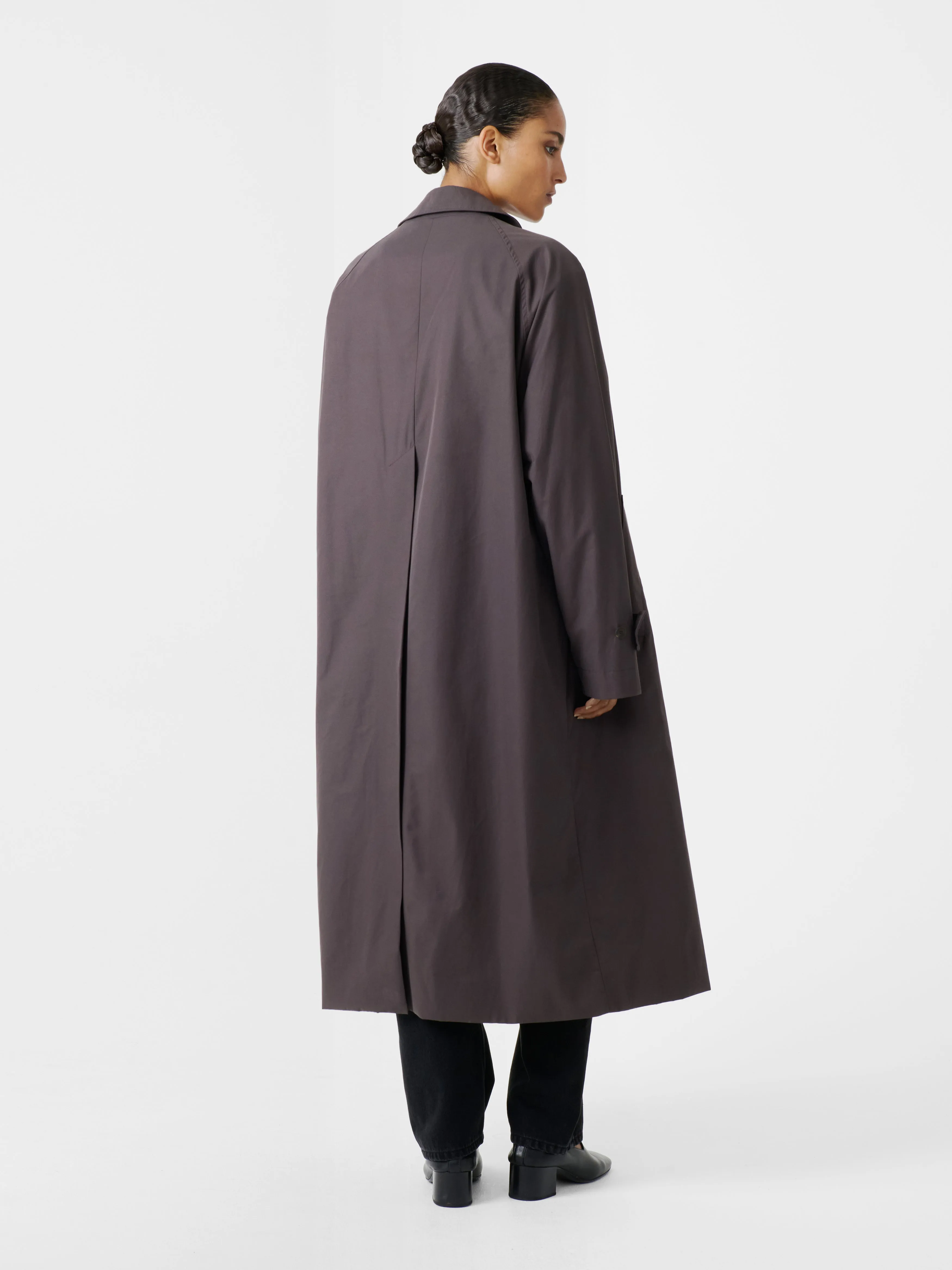 Holin Technical Cotton Coat in Cocoa sold by Studio Nicholson product image thumbnail 3