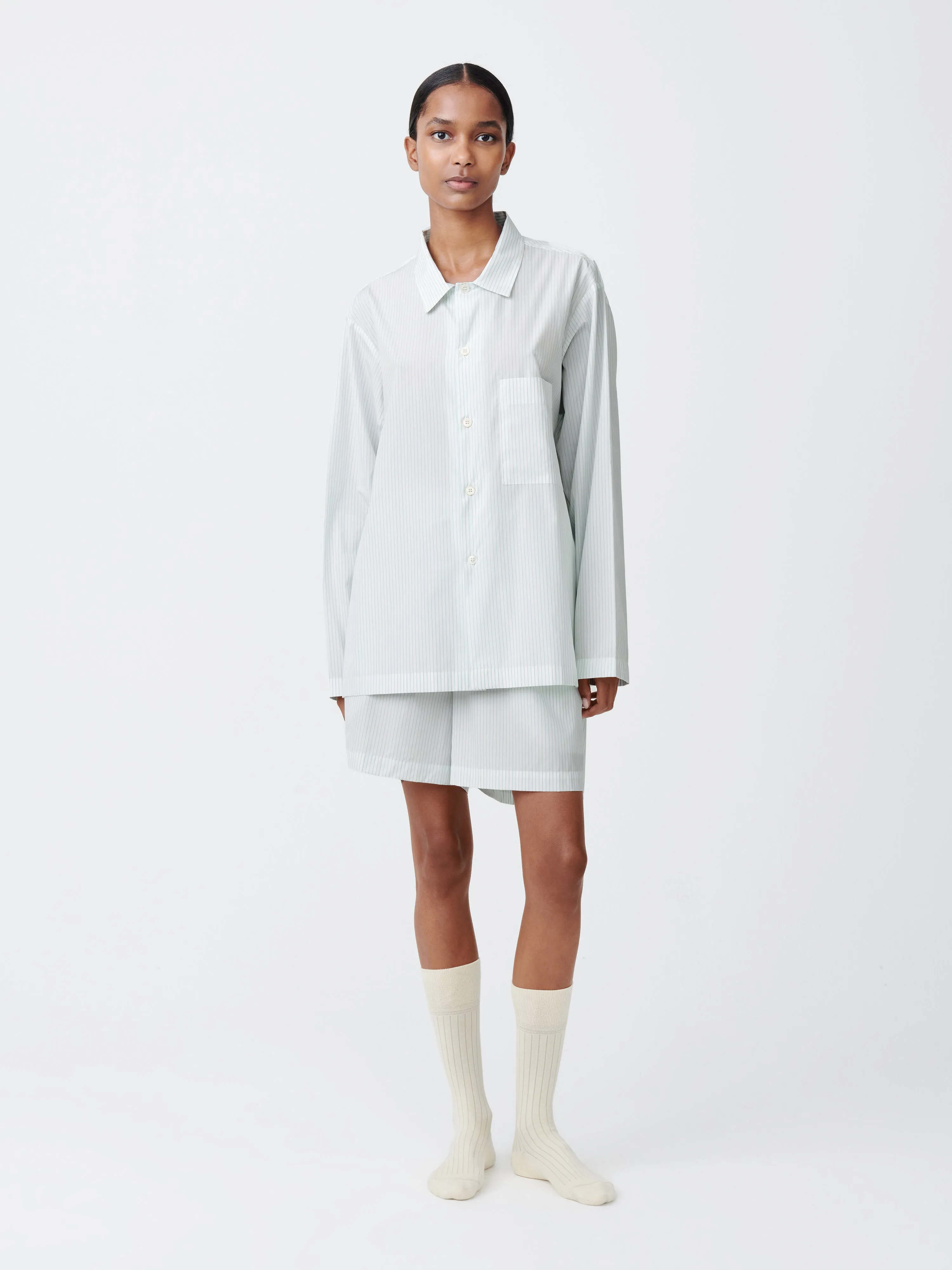 PJ Short Set in Spearmint Stripe sold by Studio Nicholson