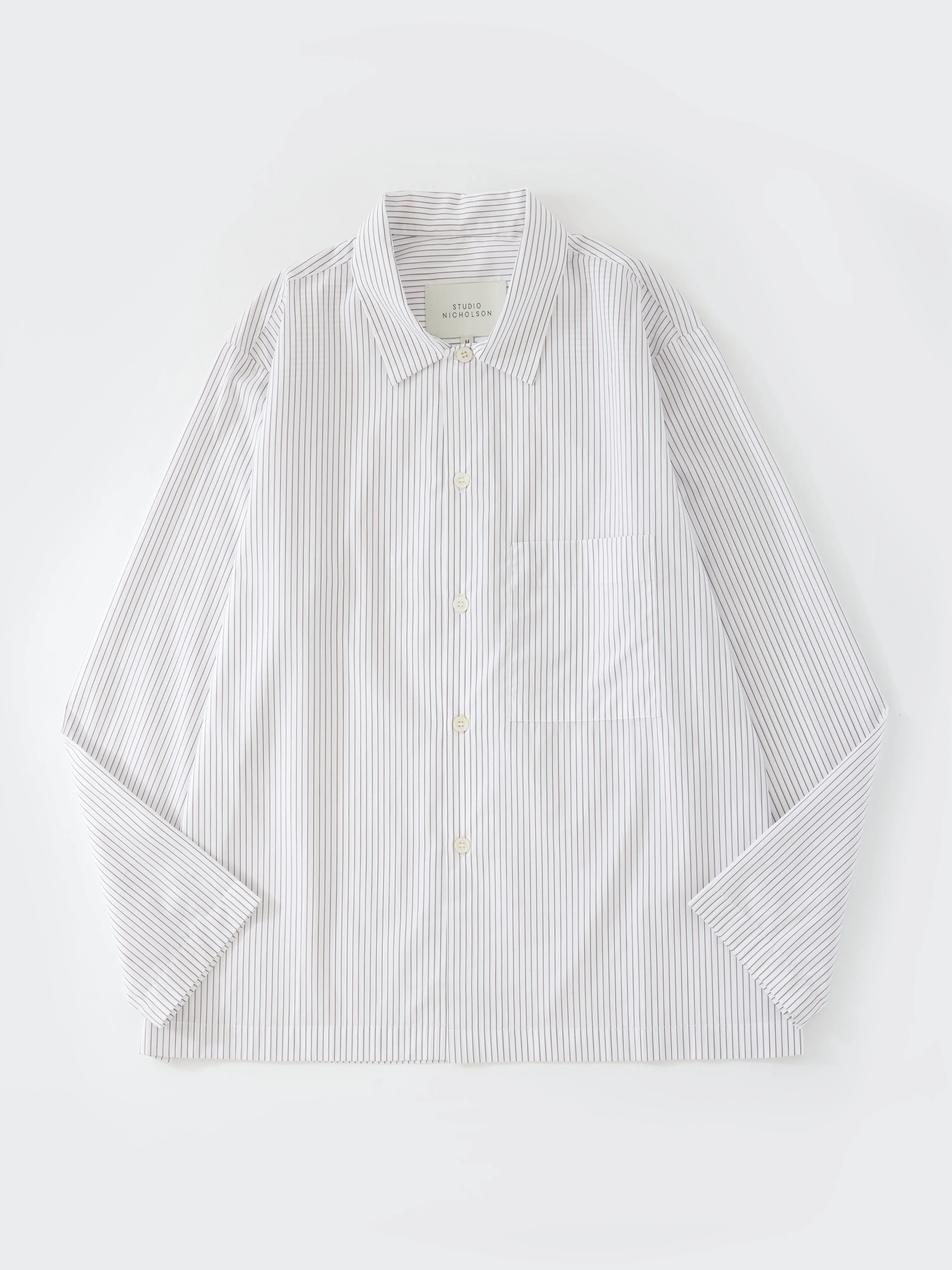 PJ Short Set in Chestnut Stripe sold by Studio Nicholson product image thumbnail 3