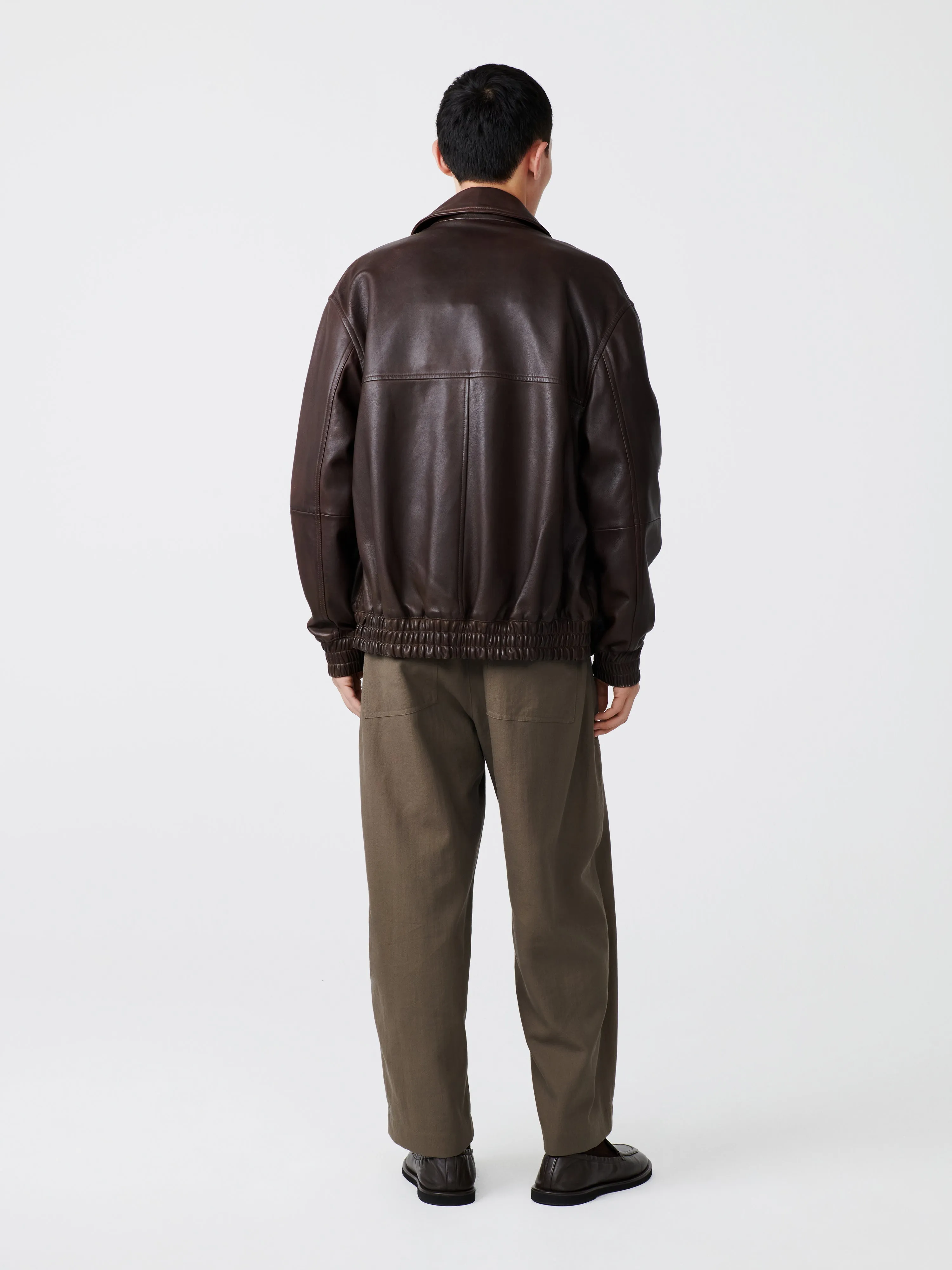 Piston Leather Jacket in Brown sold by Studio Nicholson product image thumbnail 4