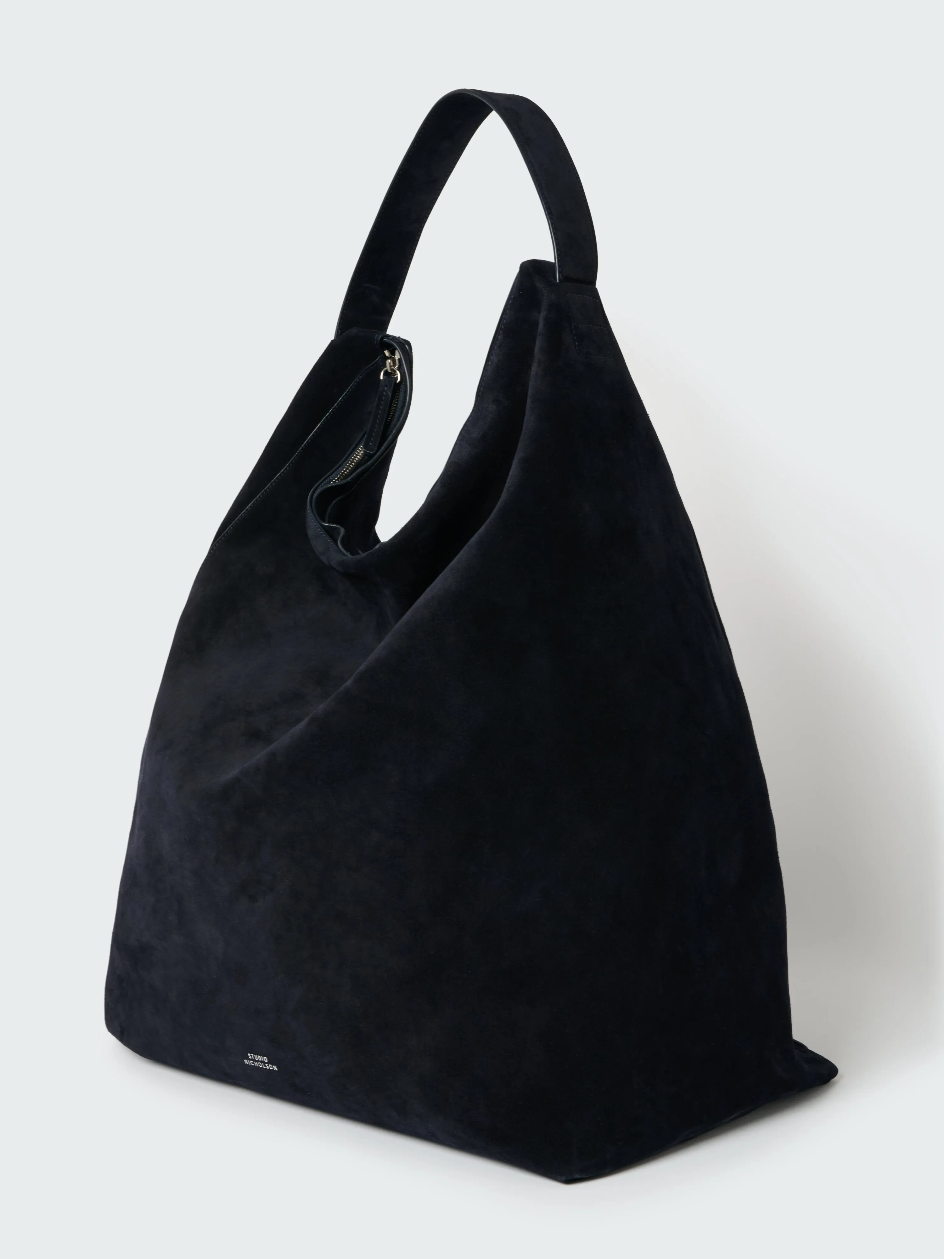 Hobo Type 2 Suede Bag in Darkest Navy sold by Studio Nicholson product image thumbnail 4