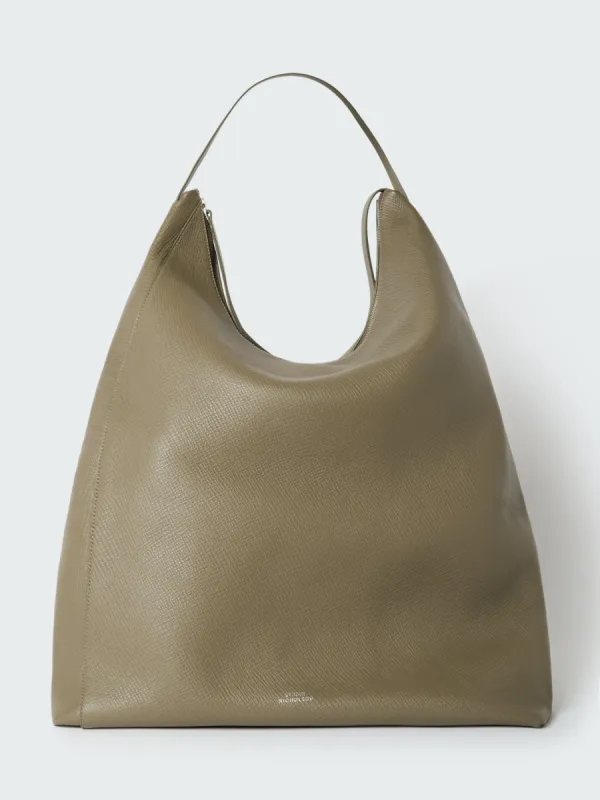 Hobo Type 2 Leather Bag in Elephant made by Studio Nicholson