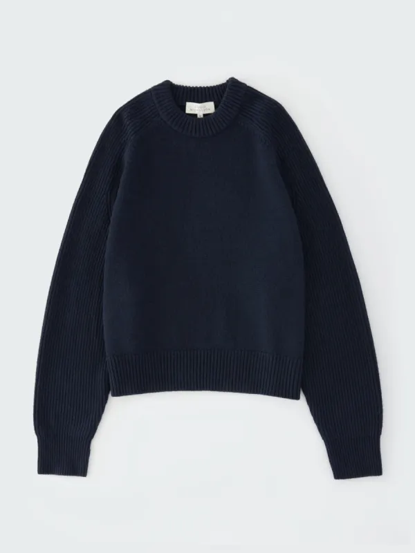 Jean Knit in Navy Marl made by Studio Nicholson