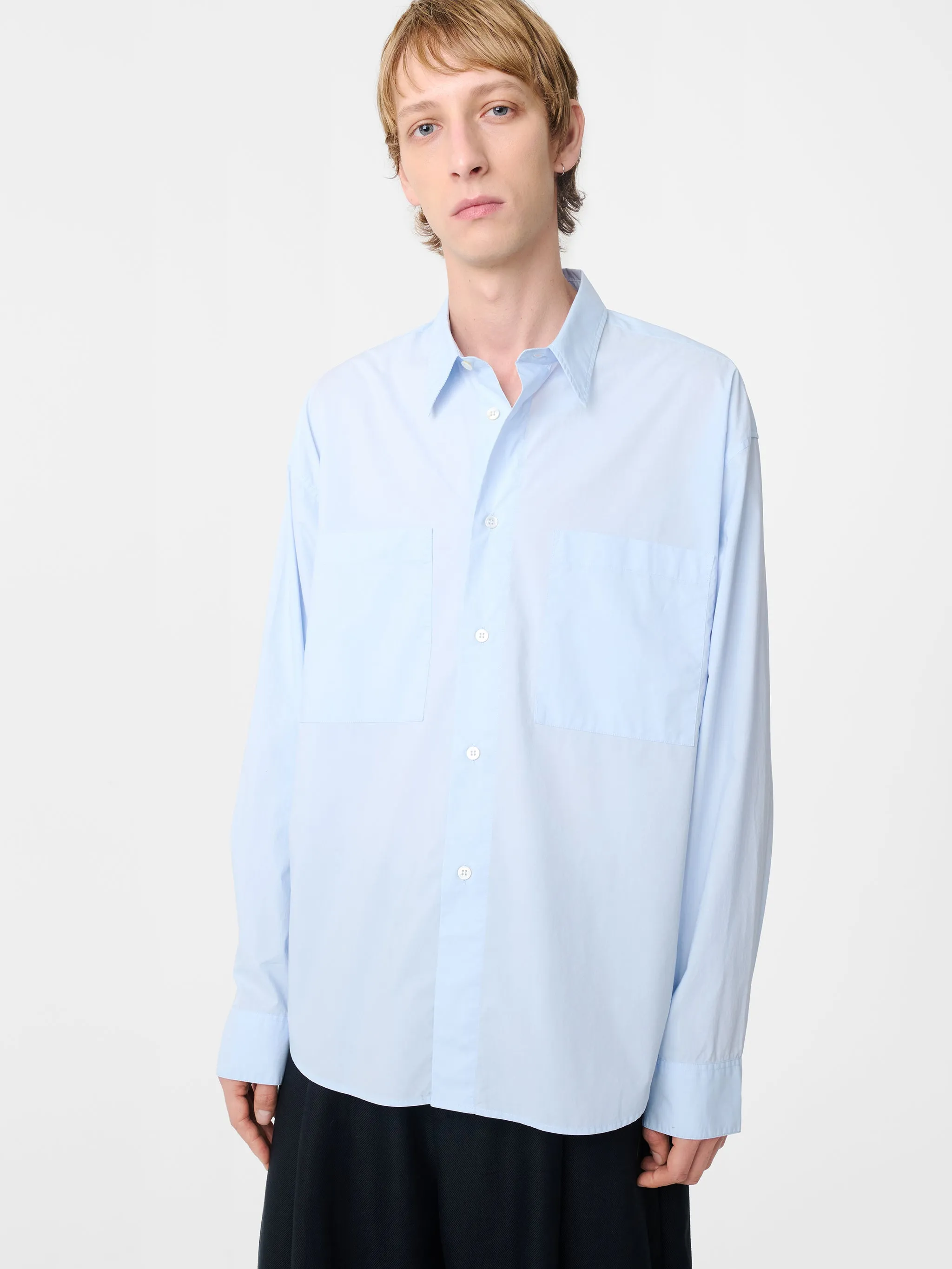 Salin Shirt in Sky Blue sold by Studio Nicholson