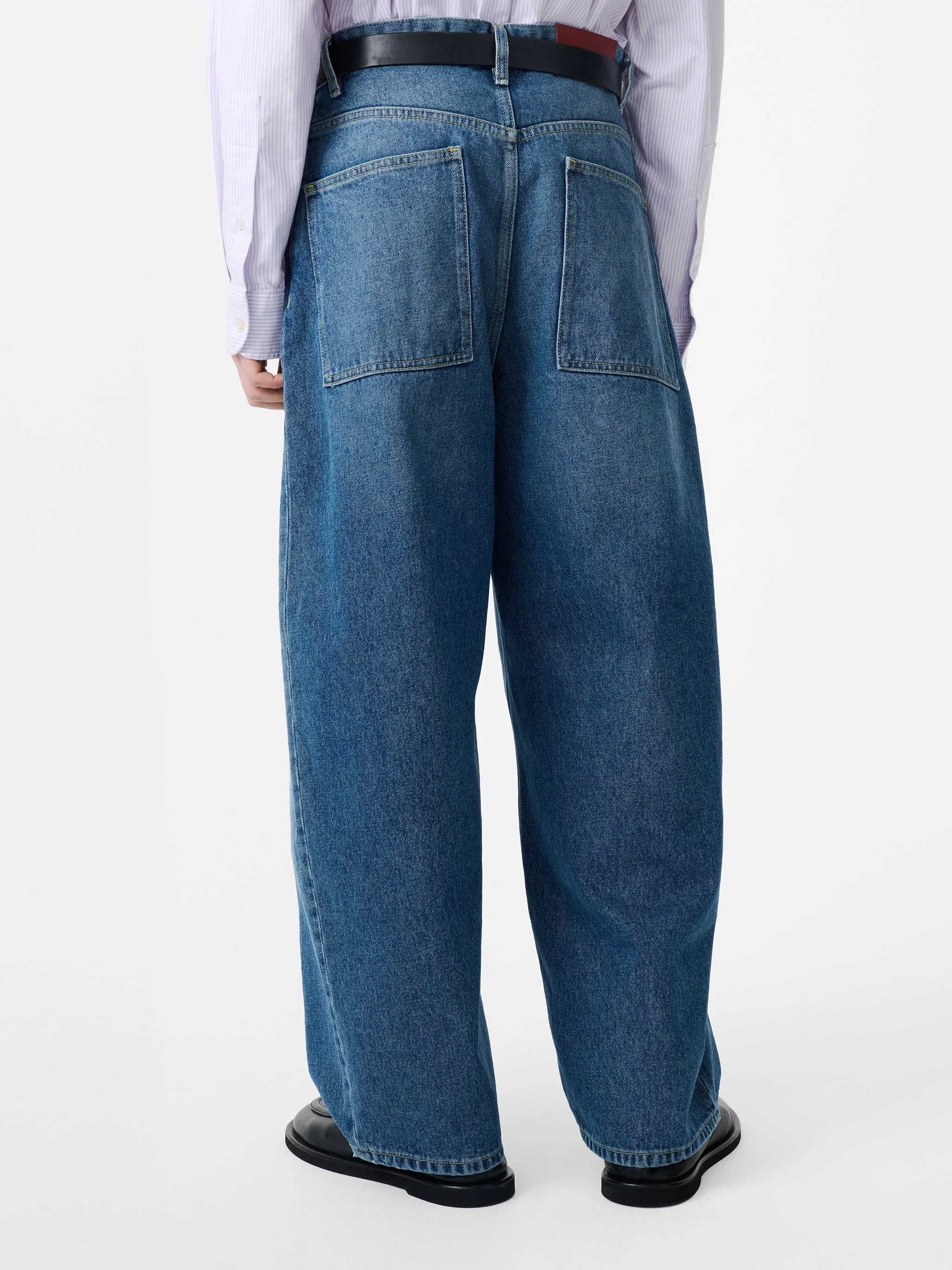Land Denim Pant in Worn Wash Indigo sold by Studio Nicholson product image thumbnail 4