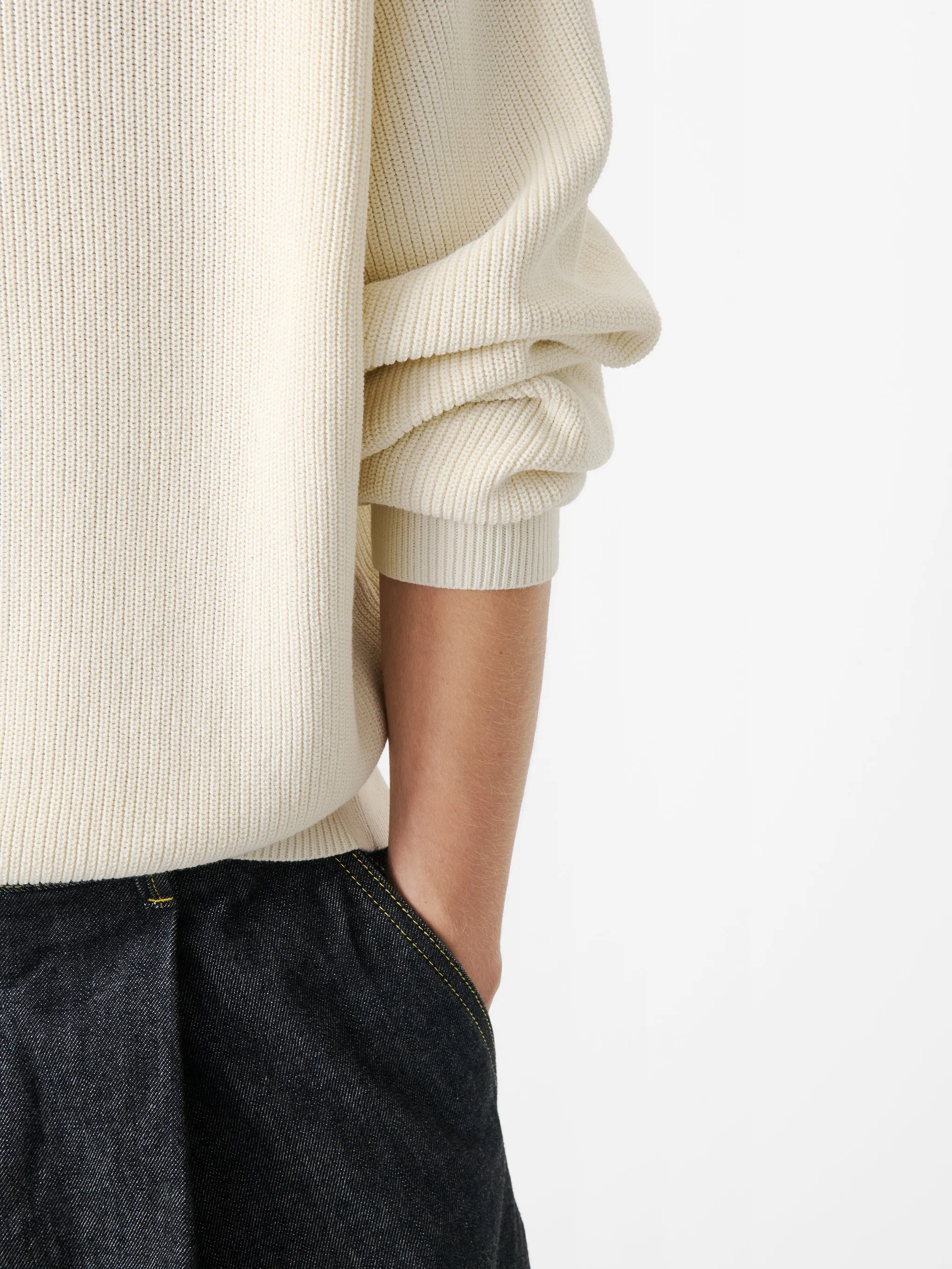 Bourne Knit in Parchment sold by Studio Nicholson product image thumbnail 5