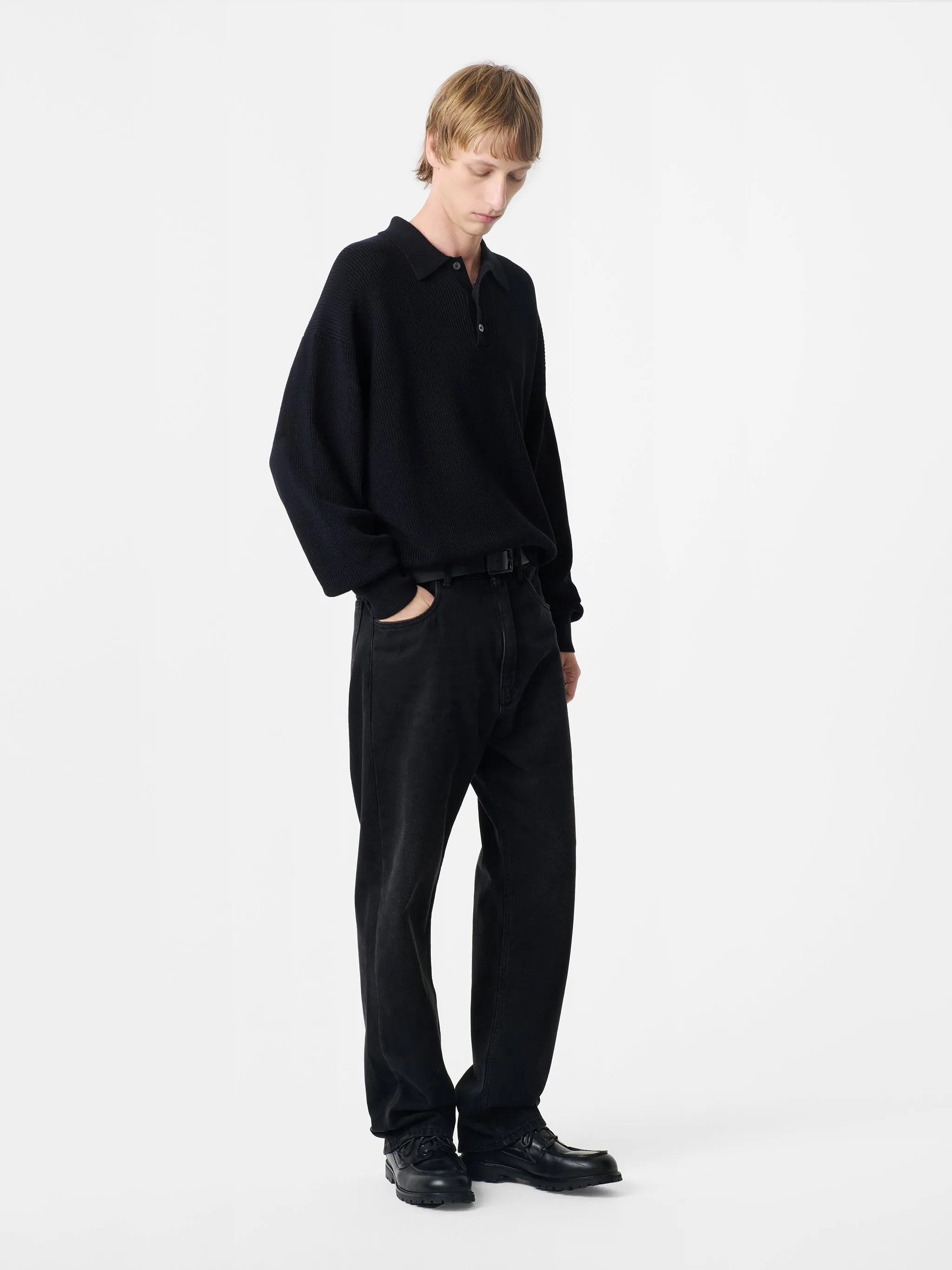 Bourne Knit in Darkest Navy sold by Studio Nicholson product image thumbnail 3