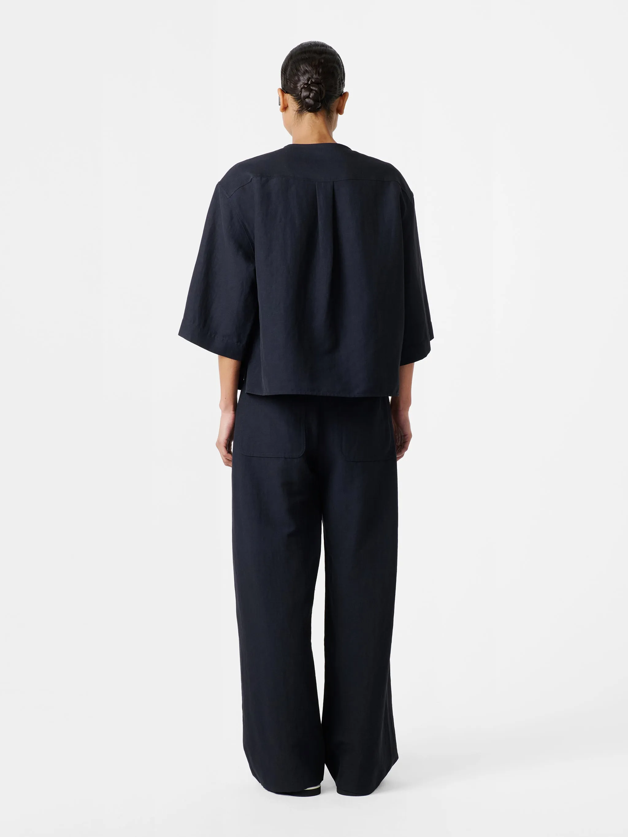 Tuttle Shirt in Darkest Navy sold by Studio Nicholson product image thumbnail 5