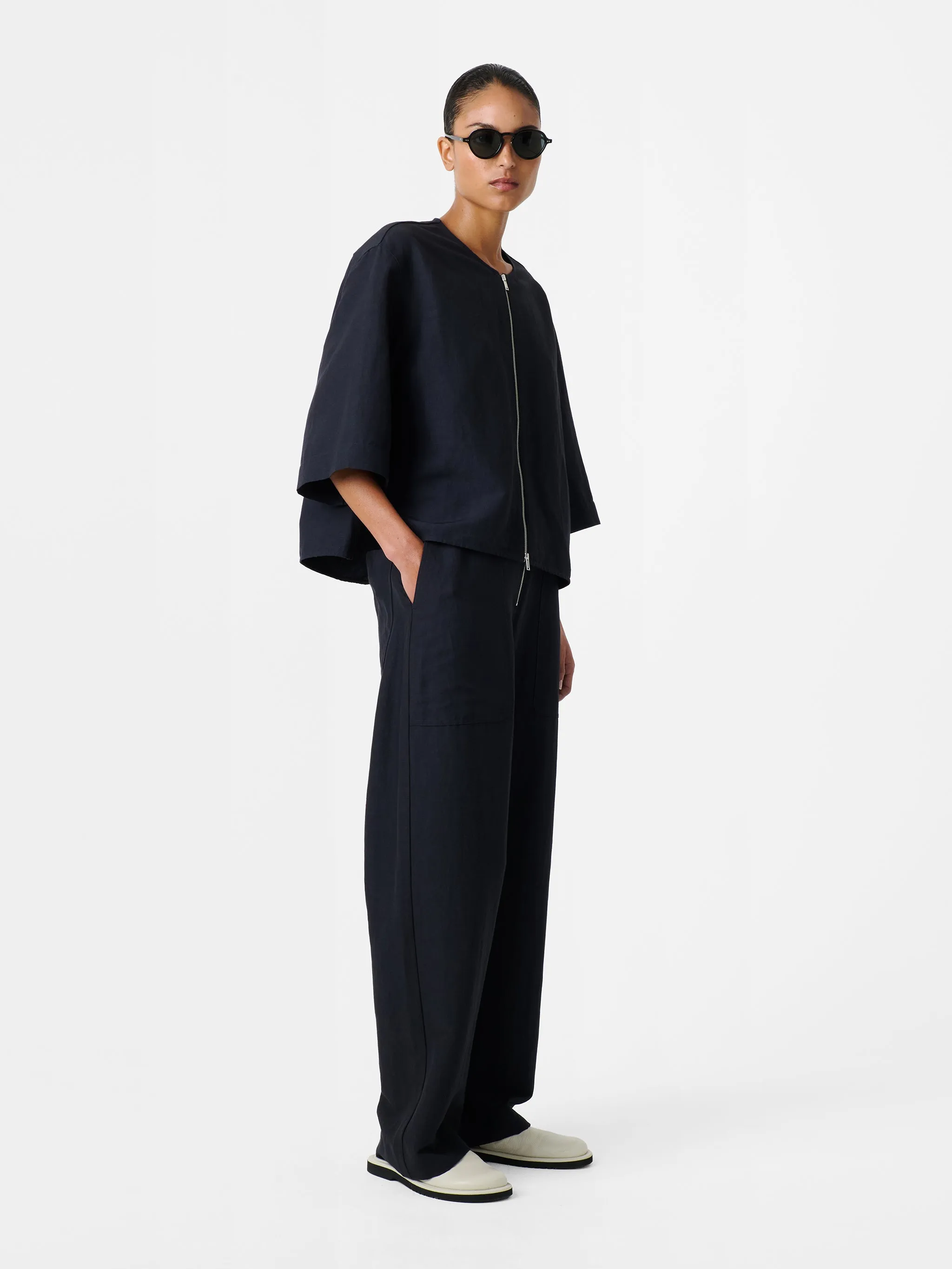 Tuttle Shirt in Darkest Navy sold by Studio Nicholson product image thumbnail 4
