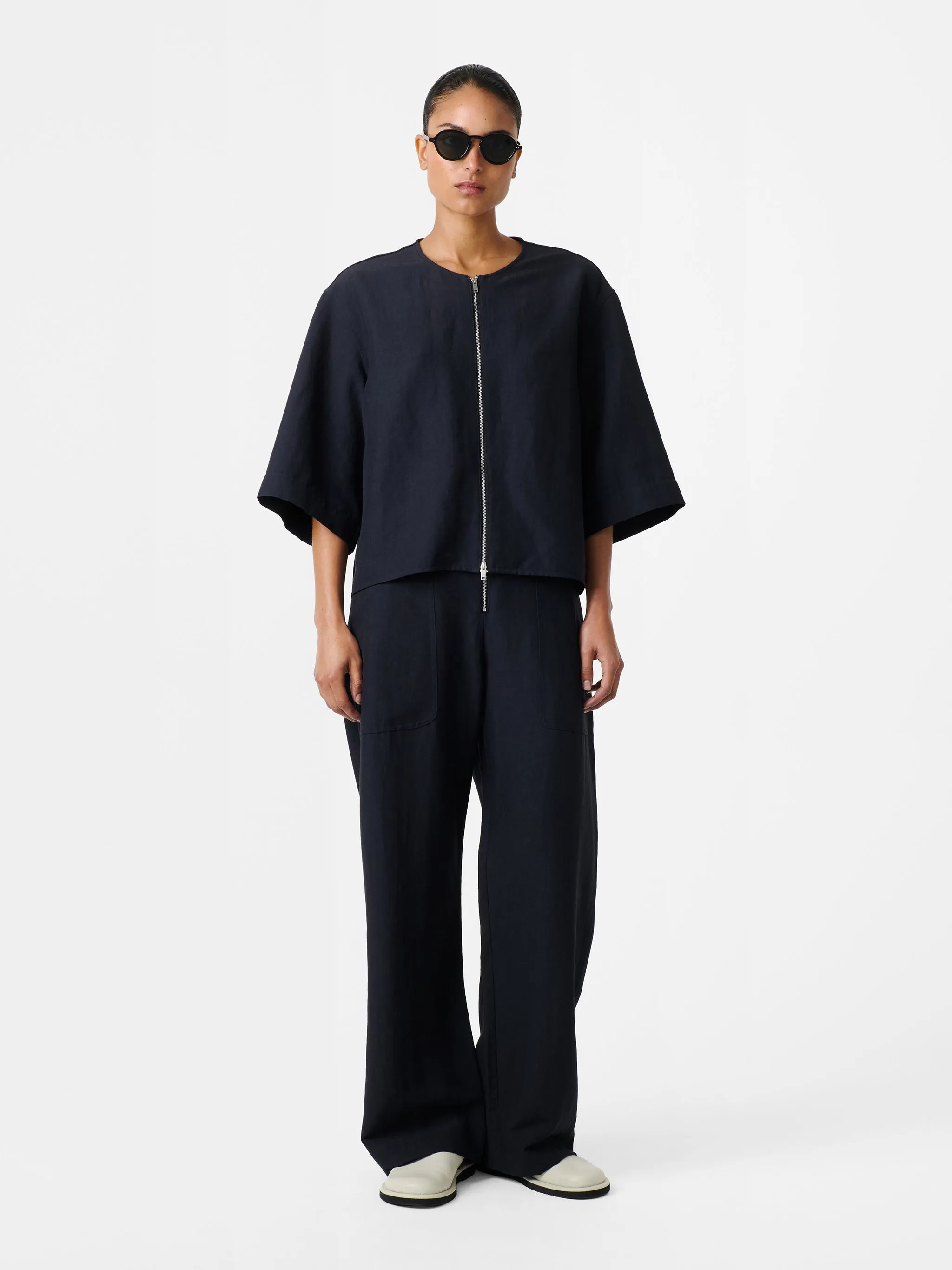 Tuttle Shirt in Darkest Navy sold by Studio Nicholson product image thumbnail 3