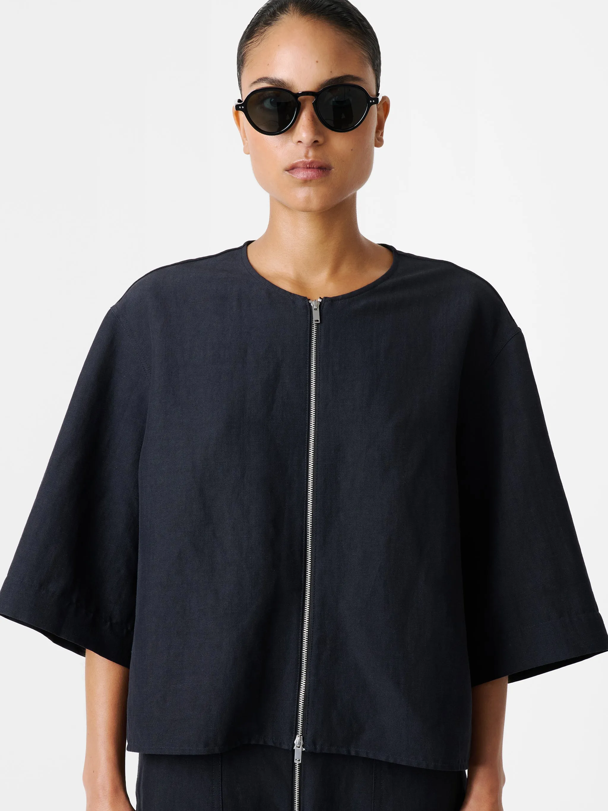 Tuttle Shirt in Darkest Navy sold by Studio Nicholson product image thumbnail 2