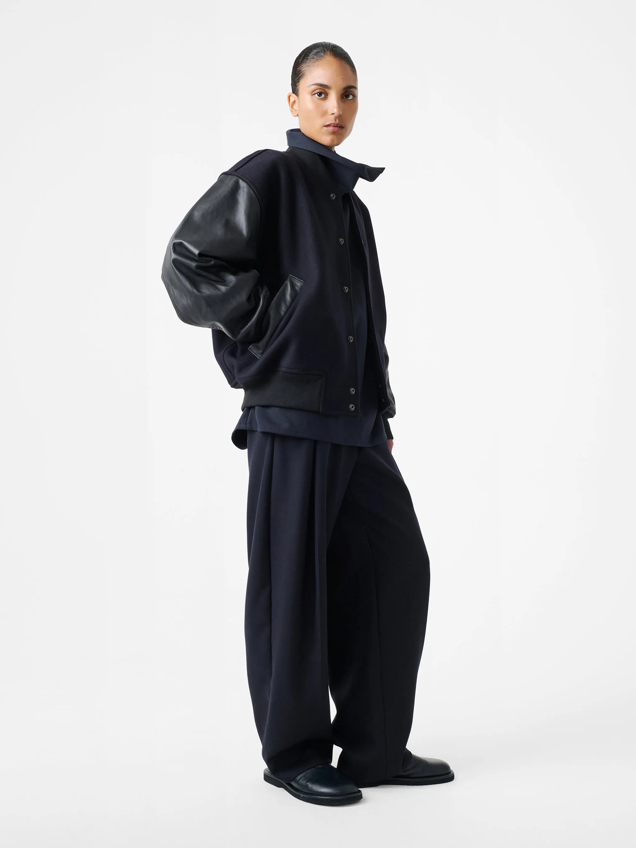 Vai Tropical Wool Pant in Darkest Navy sold by Studio Nicholson product image thumbnail 2