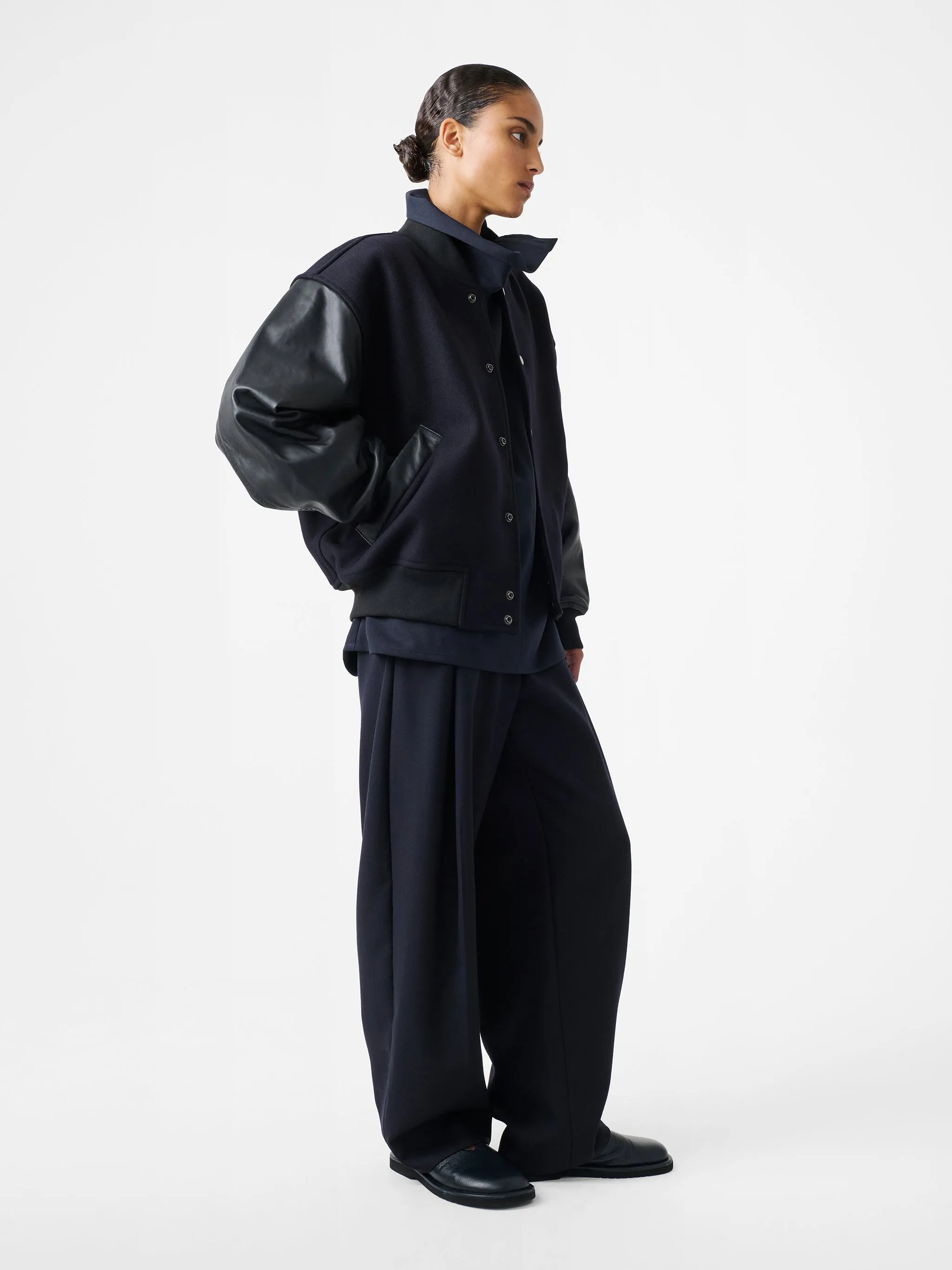 Vai Tropical Wool Pant in Darkest Navy sold by Studio Nicholson product image thumbnail 3