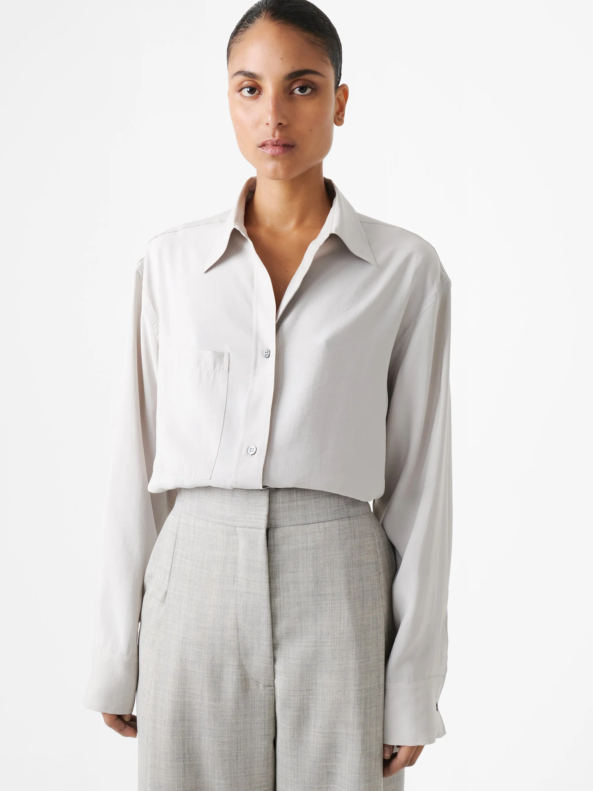 Leto Shirt in Gull Grey sold by Studio Nicholson product image thumbnail 4