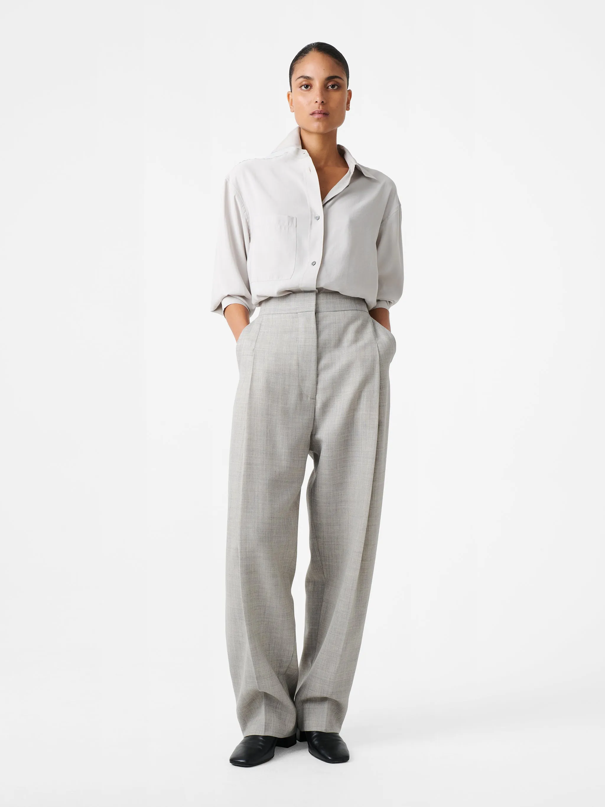 Leto Shirt in Gull Grey sold by Studio Nicholson product image thumbnail 2