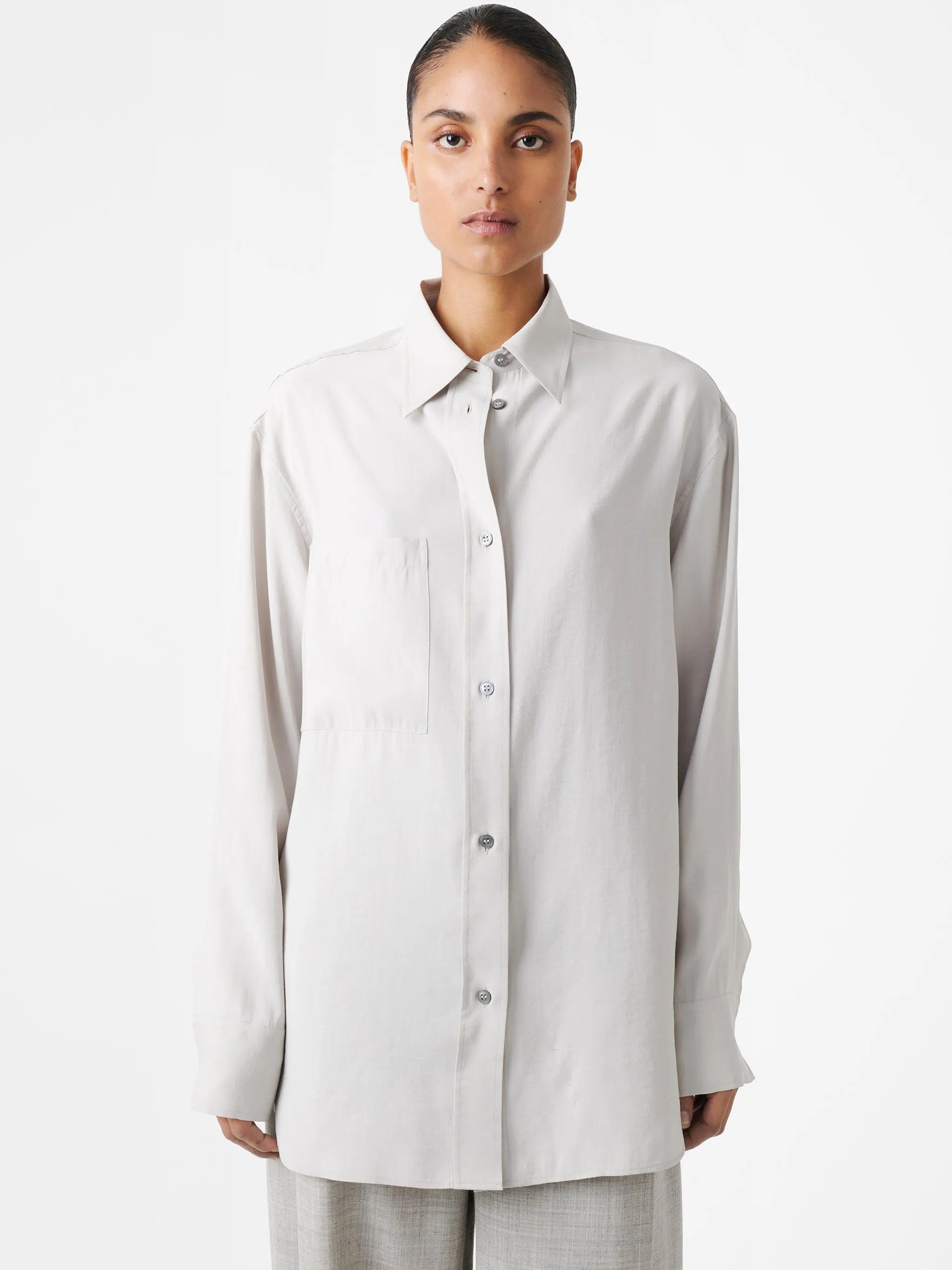 Leto Shirt in Gull Grey sold by Studio Nicholson