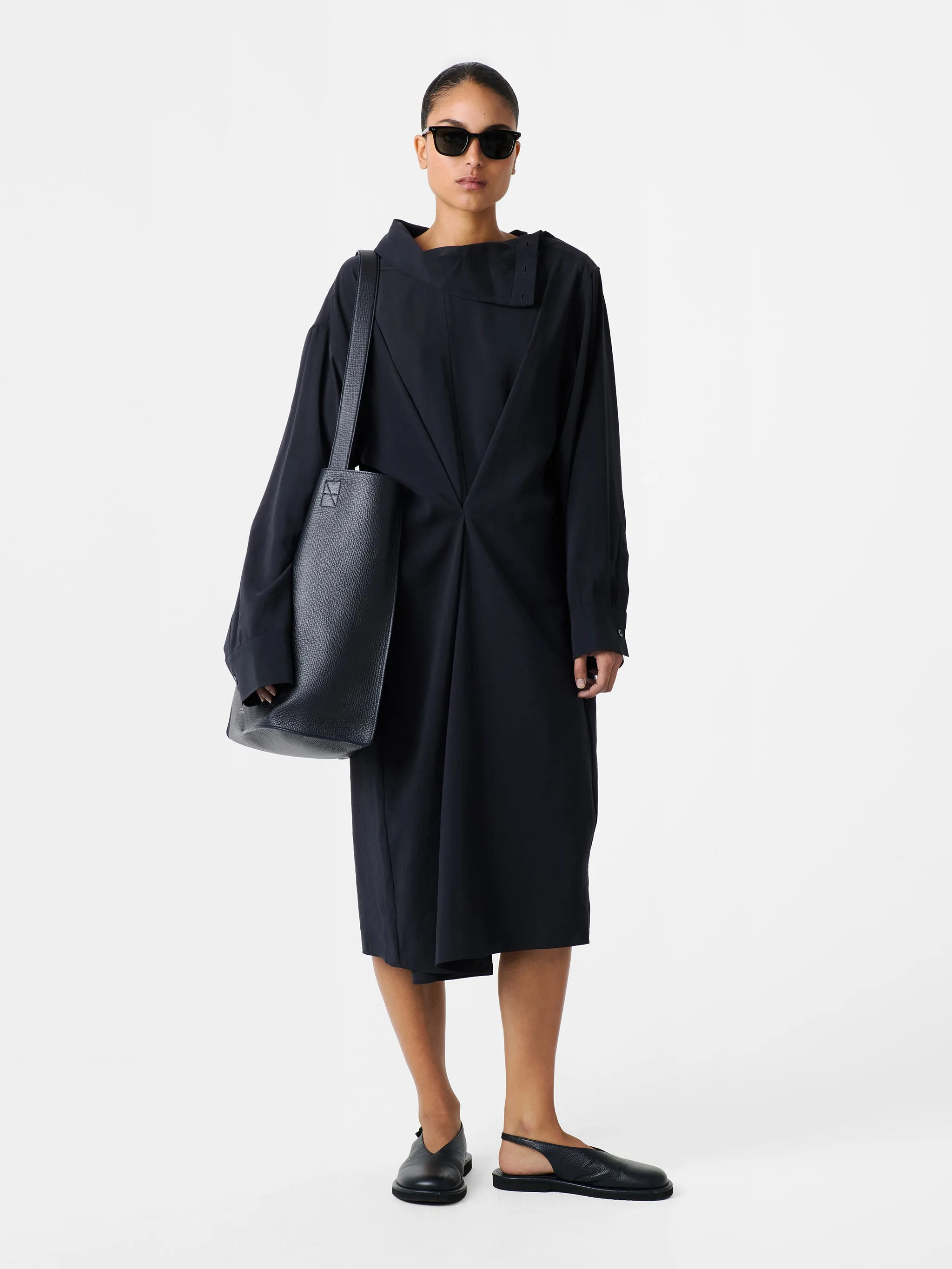 Leat Dress in Darkest Navy sold by Studio Nicholson