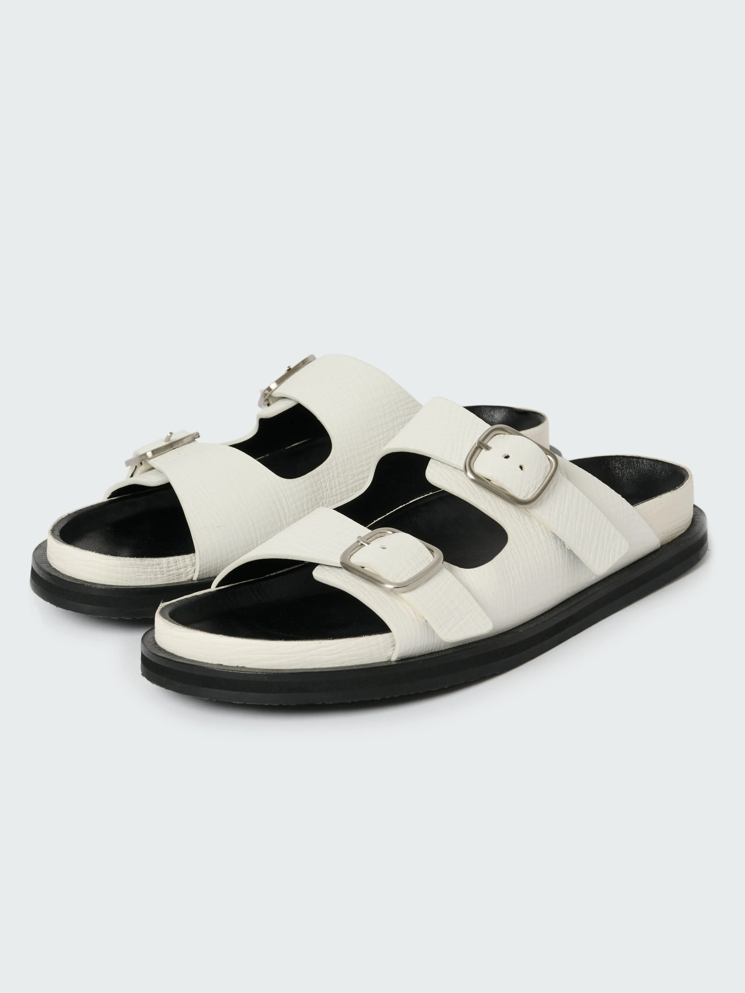 Denver Leather Sandal in Parchment sold by Studio Nicholson