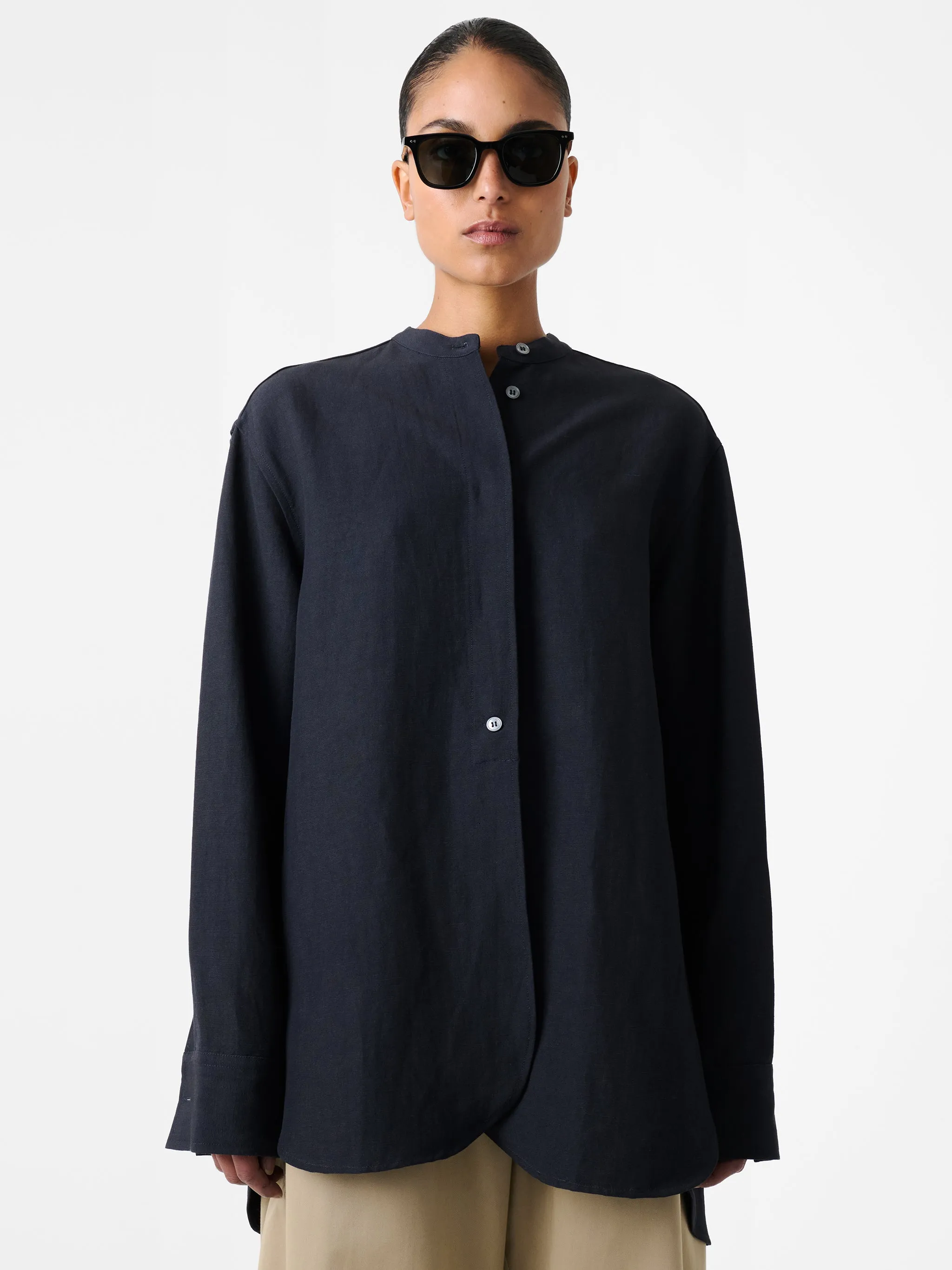 Beam Shirt in Darkest Navy sold by Studio Nicholson product image thumbnail 2