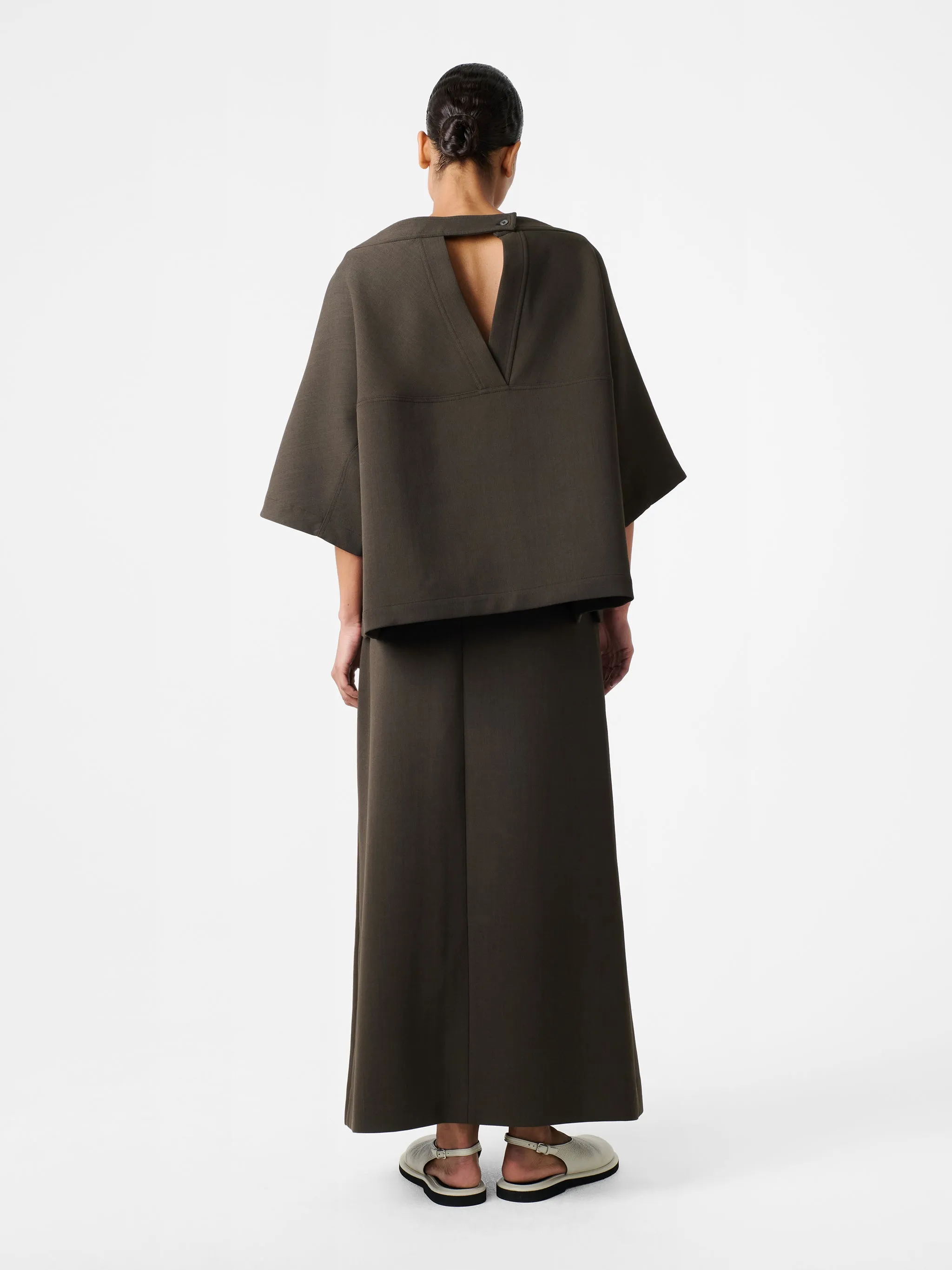 Gaia Skirt in Moss sold by Studio Nicholson product image thumbnail 3