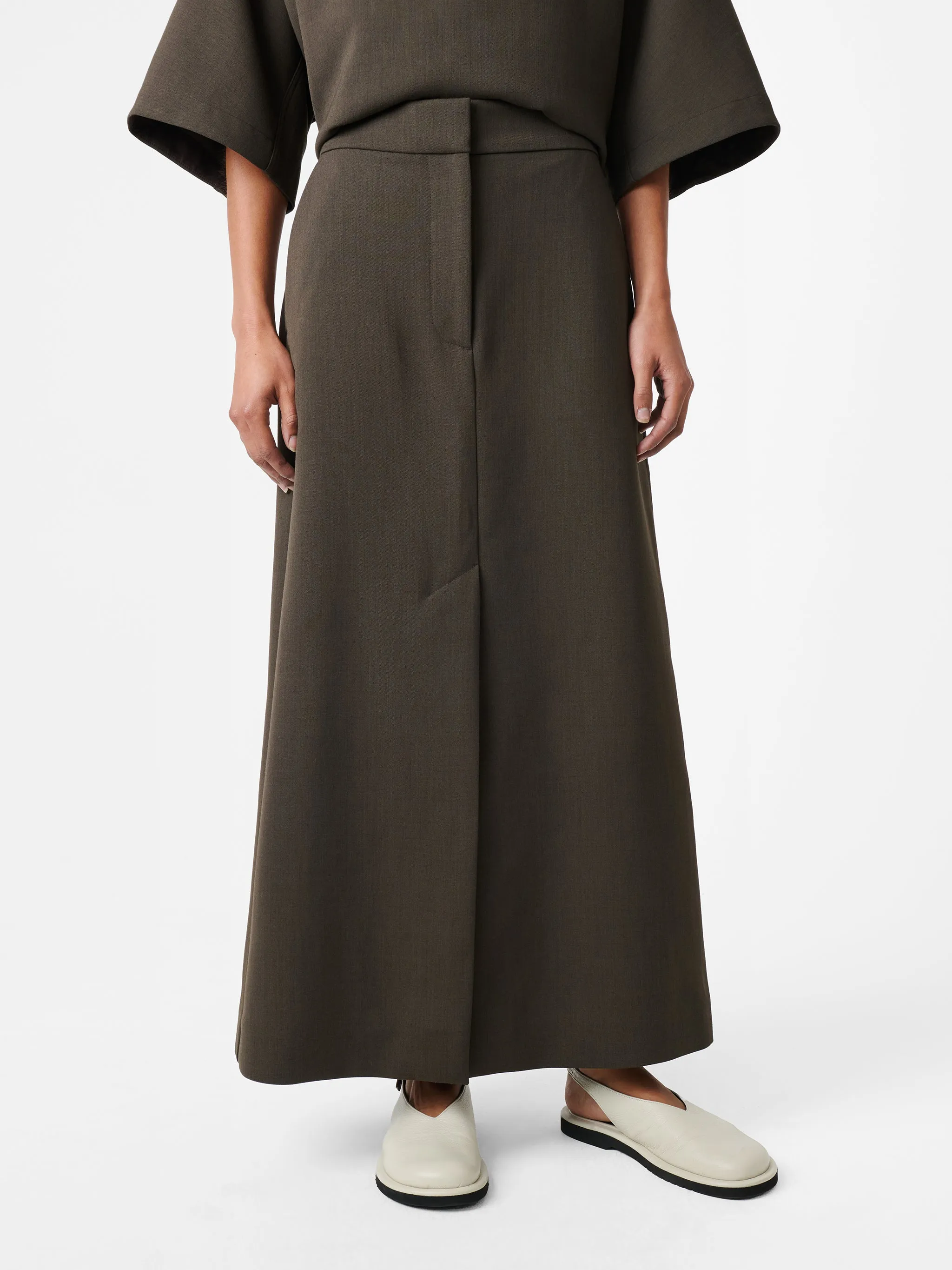 Gaia Skirt in Moss sold by Studio Nicholson product image thumbnail 4