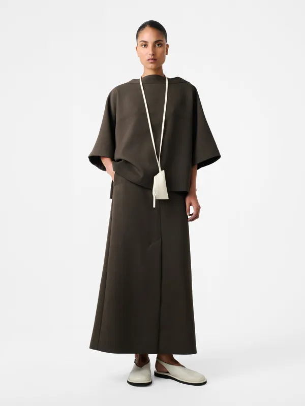 Gaia Skirt in Moss sold by Studio Nicholson