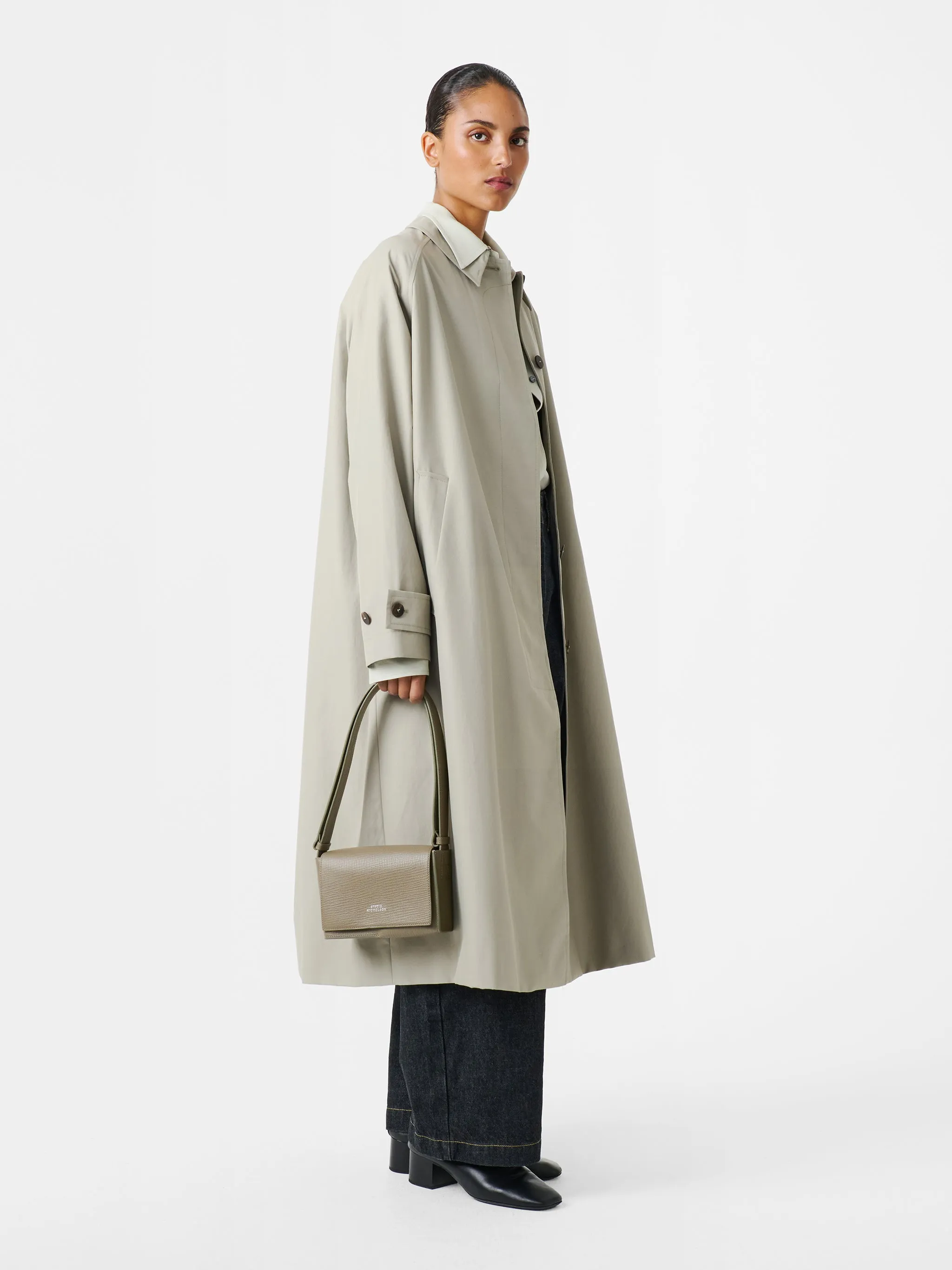 Holin Coated Cotton Coat in Soap sold by Studio Nicholson product image thumbnail 2