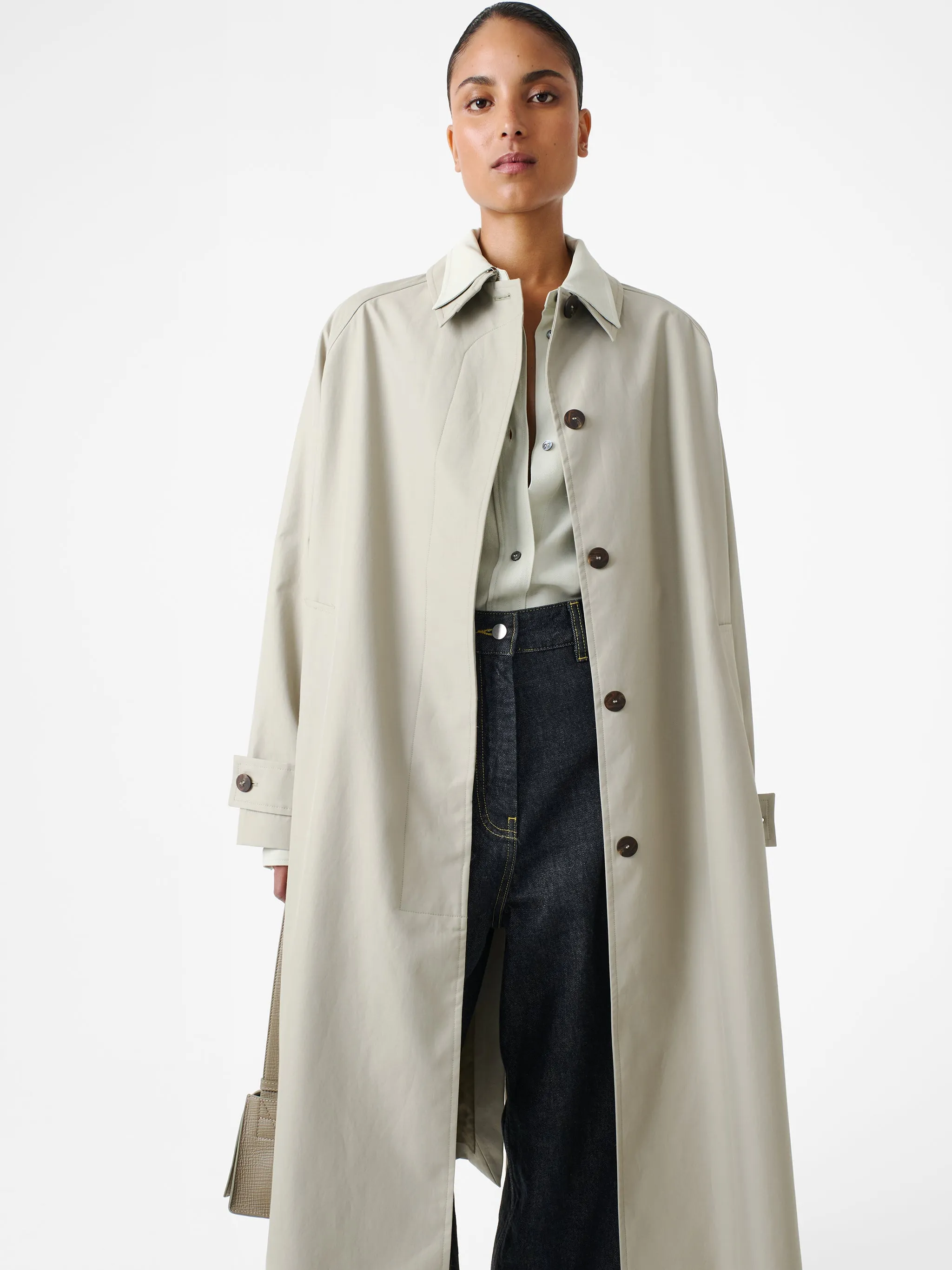 Holin Coated Cotton Coat in Soap sold by Studio Nicholson product image thumbnail 4