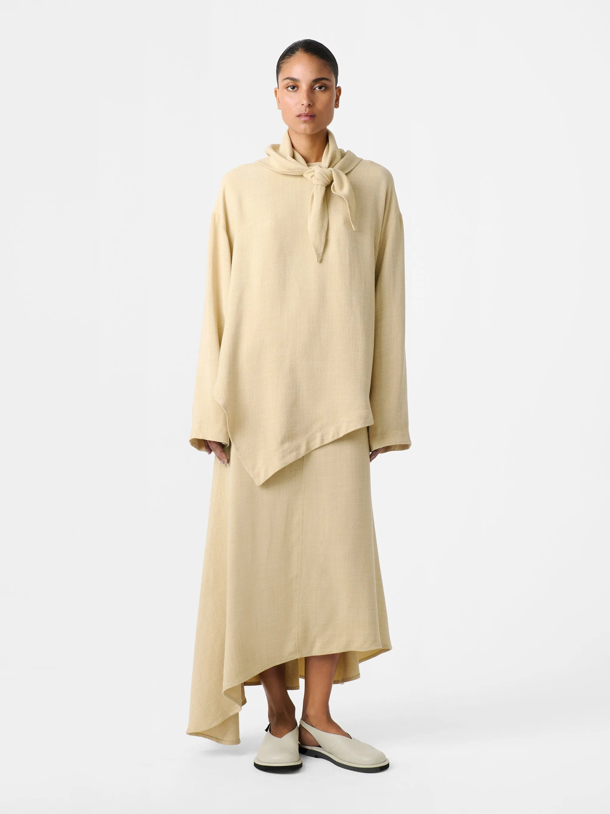 Hirta Skirt in Straw sold by Studio Nicholson