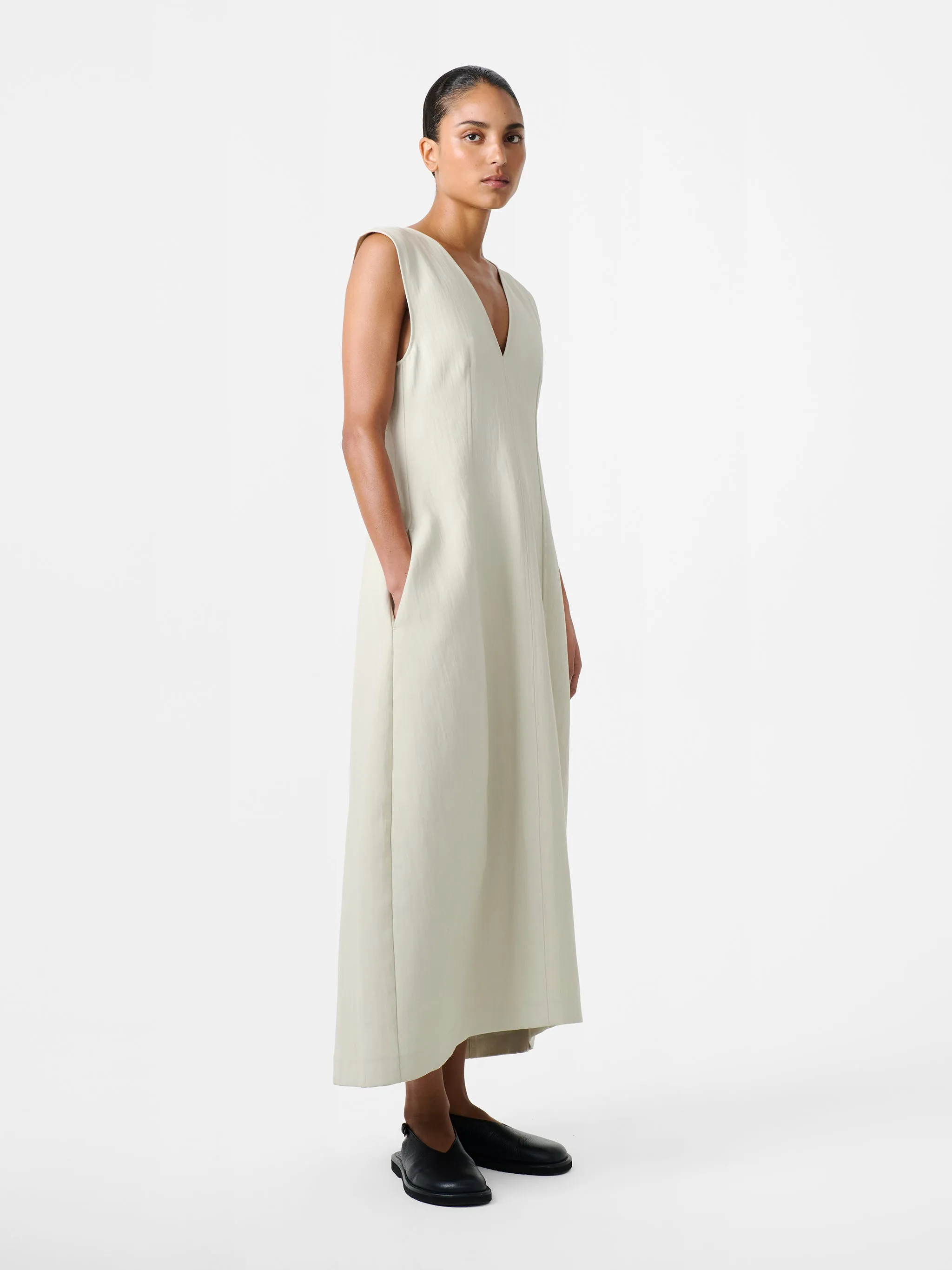 Enna Dress in Dove sold by Studio Nicholson product image thumbnail 5