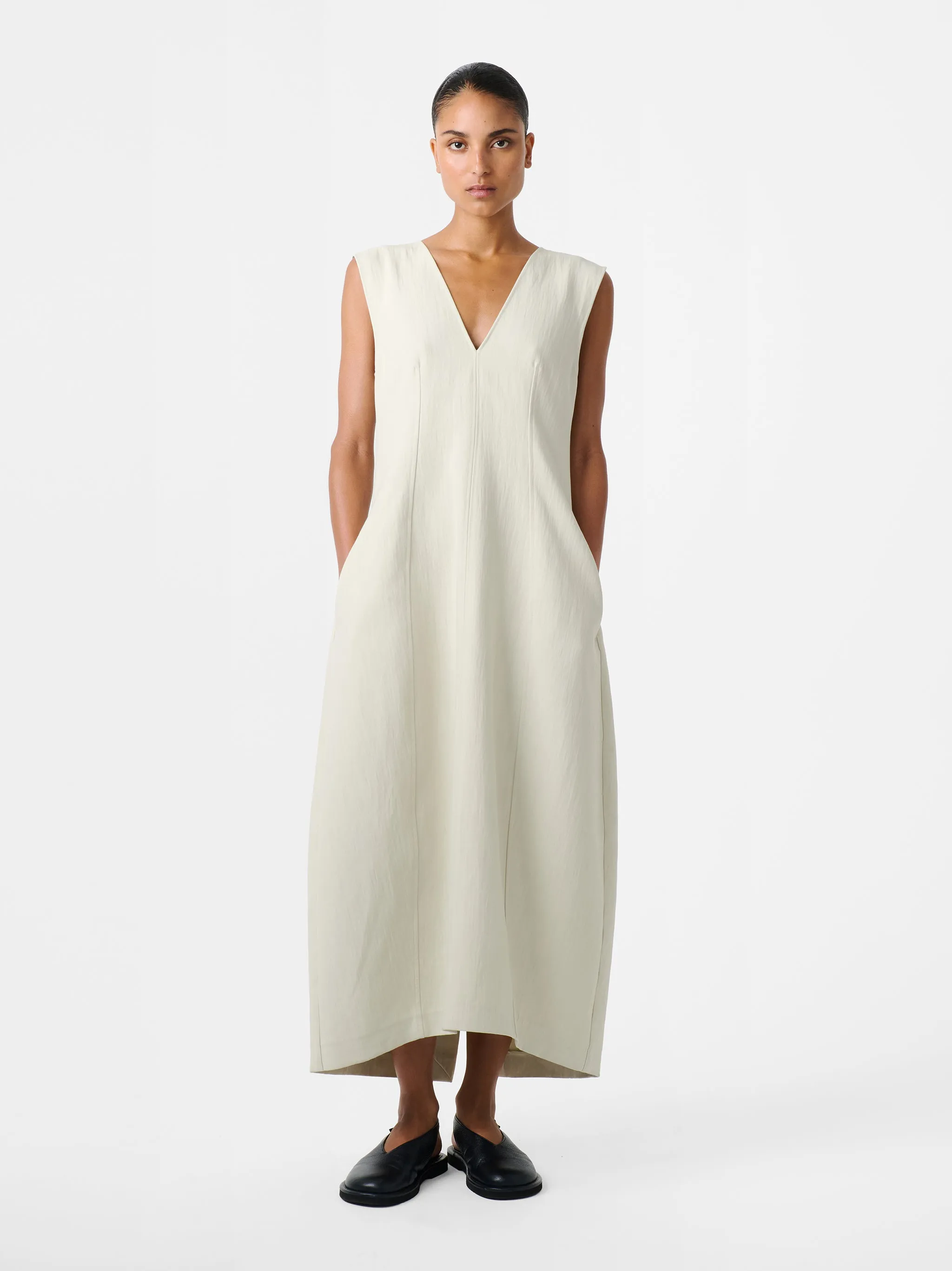 Enna Dress in Dove sold by Studio Nicholson product image thumbnail 4