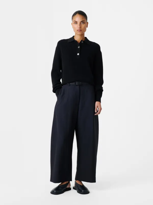 Chalco Linen Blend Pant in Darkest Navy sold by Studio Nicholson