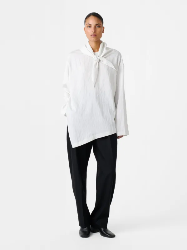 Bute Stripe Top in Black / White Stripe made by Studio Nicholson