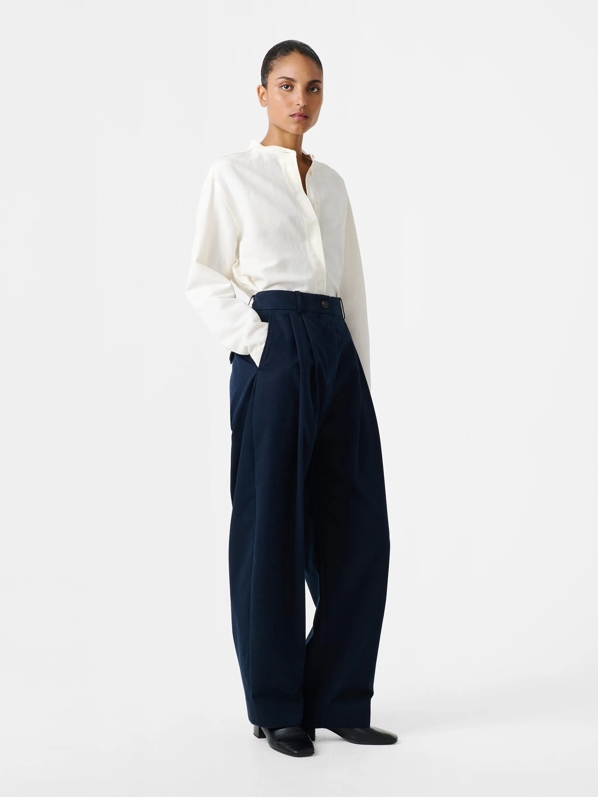 Acuna Pant in Darkest Navy sold by Studio Nicholson product image thumbnail 2
