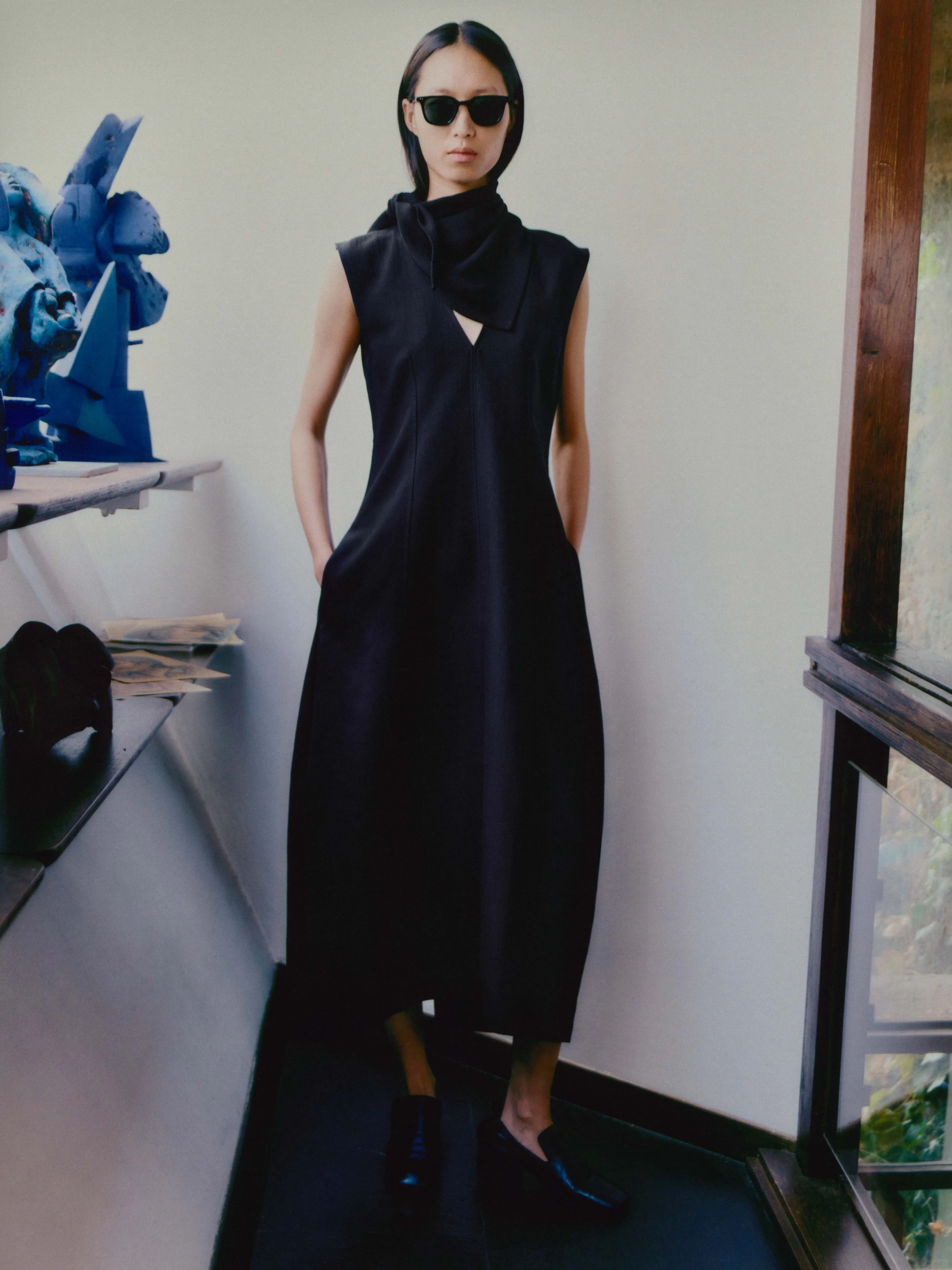 Enna Dress in Black sold by Studio Nicholson product image thumbnail 2