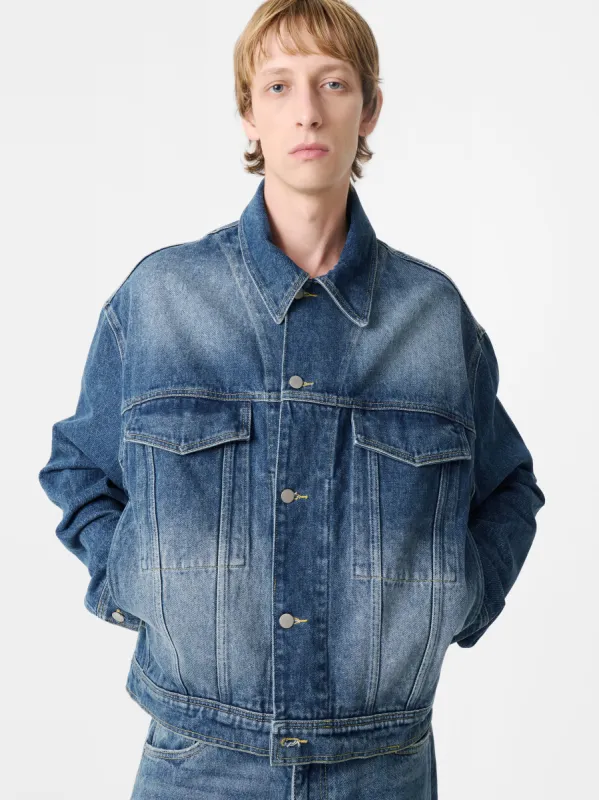 Stein Denim Jacket in Worn Wash Indigo made by Studio Nicholson