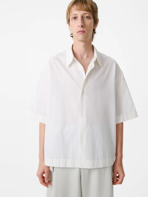 Sanko Shirt in Parchment Stripe sold by Studio Nicholson