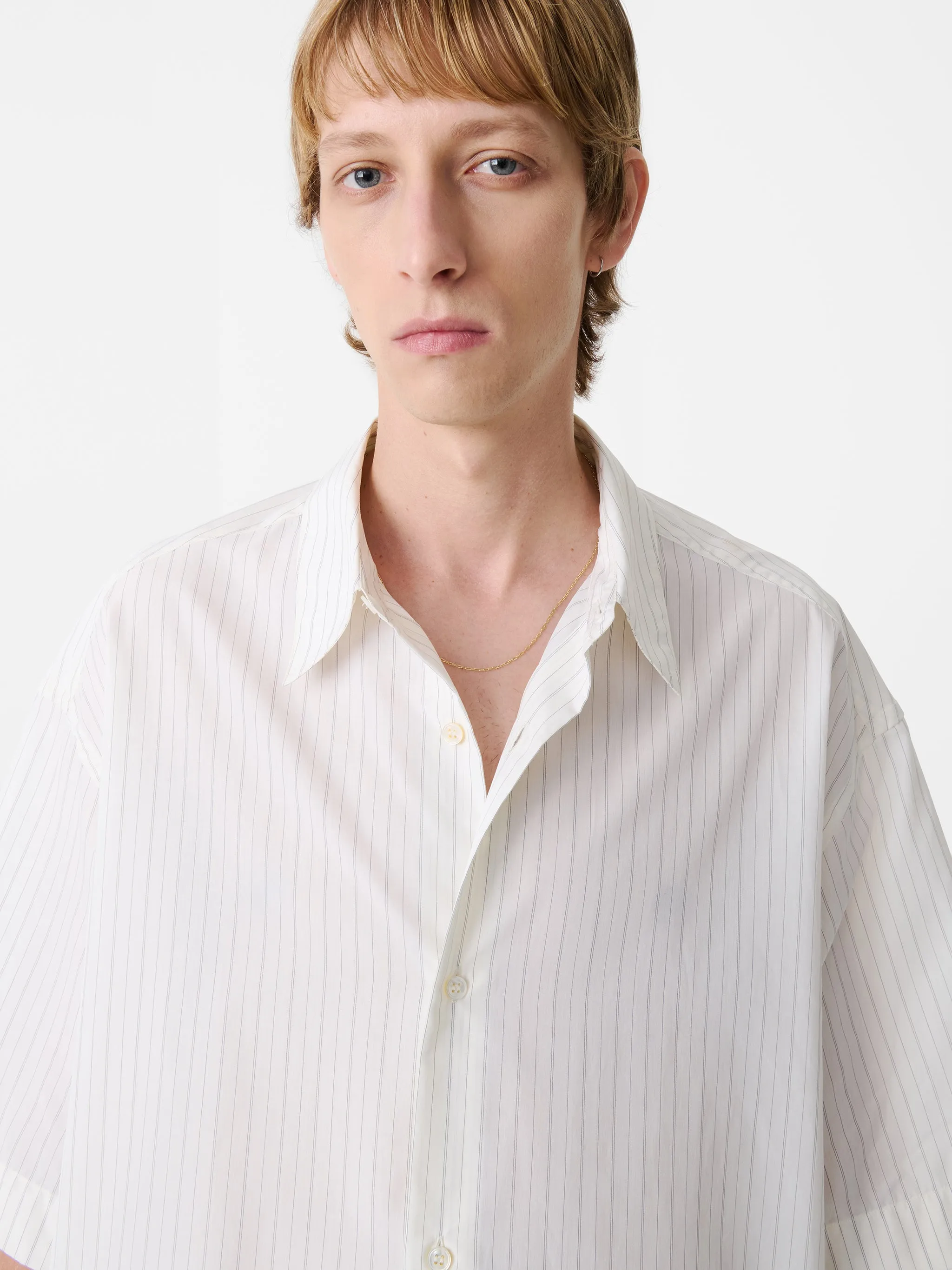 Sanko Shirt in Parchment Stripe sold by Studio Nicholson product image thumbnail 2