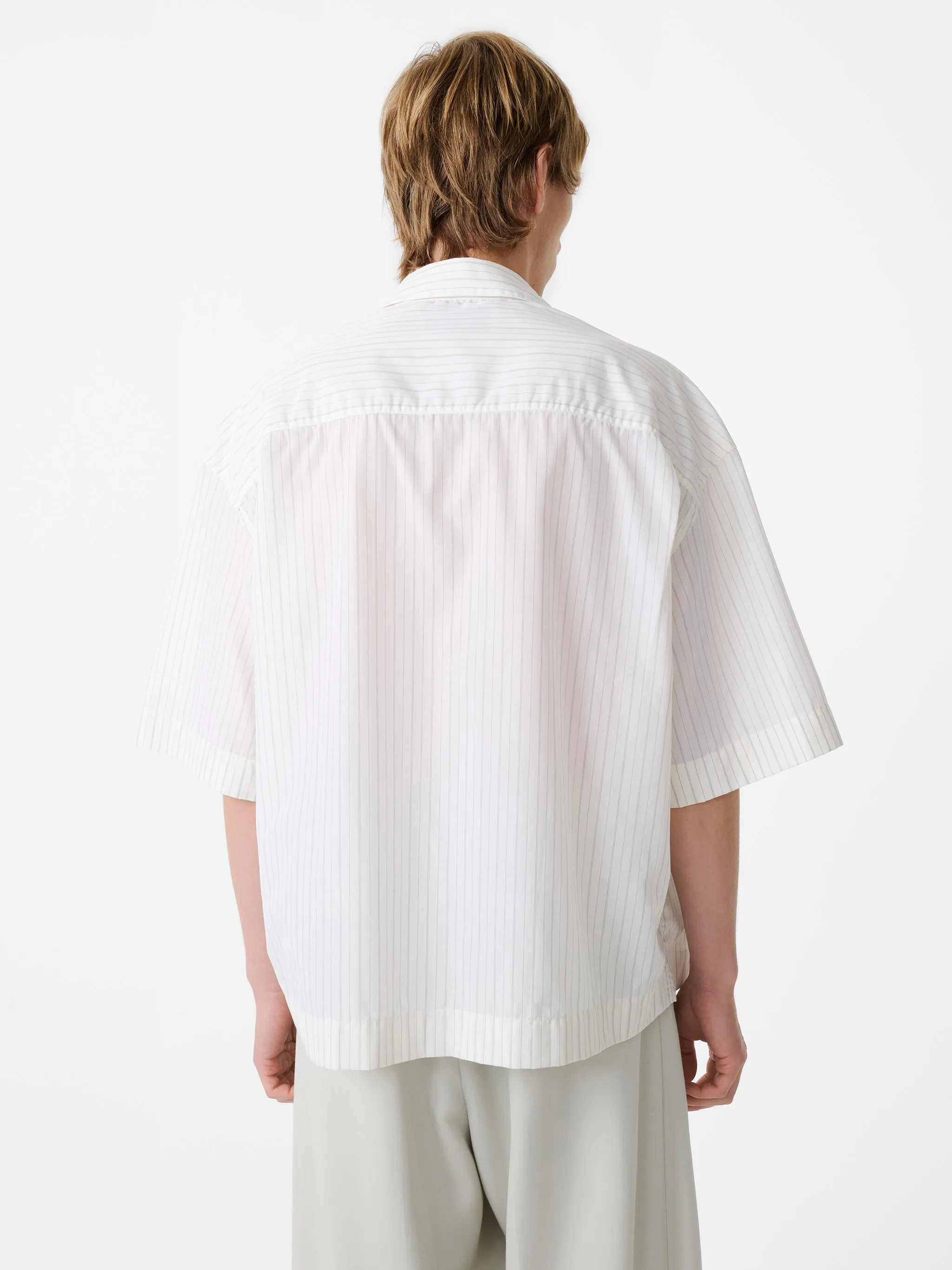 Sanko Shirt in Parchment Stripe sold by Studio Nicholson product image thumbnail 4