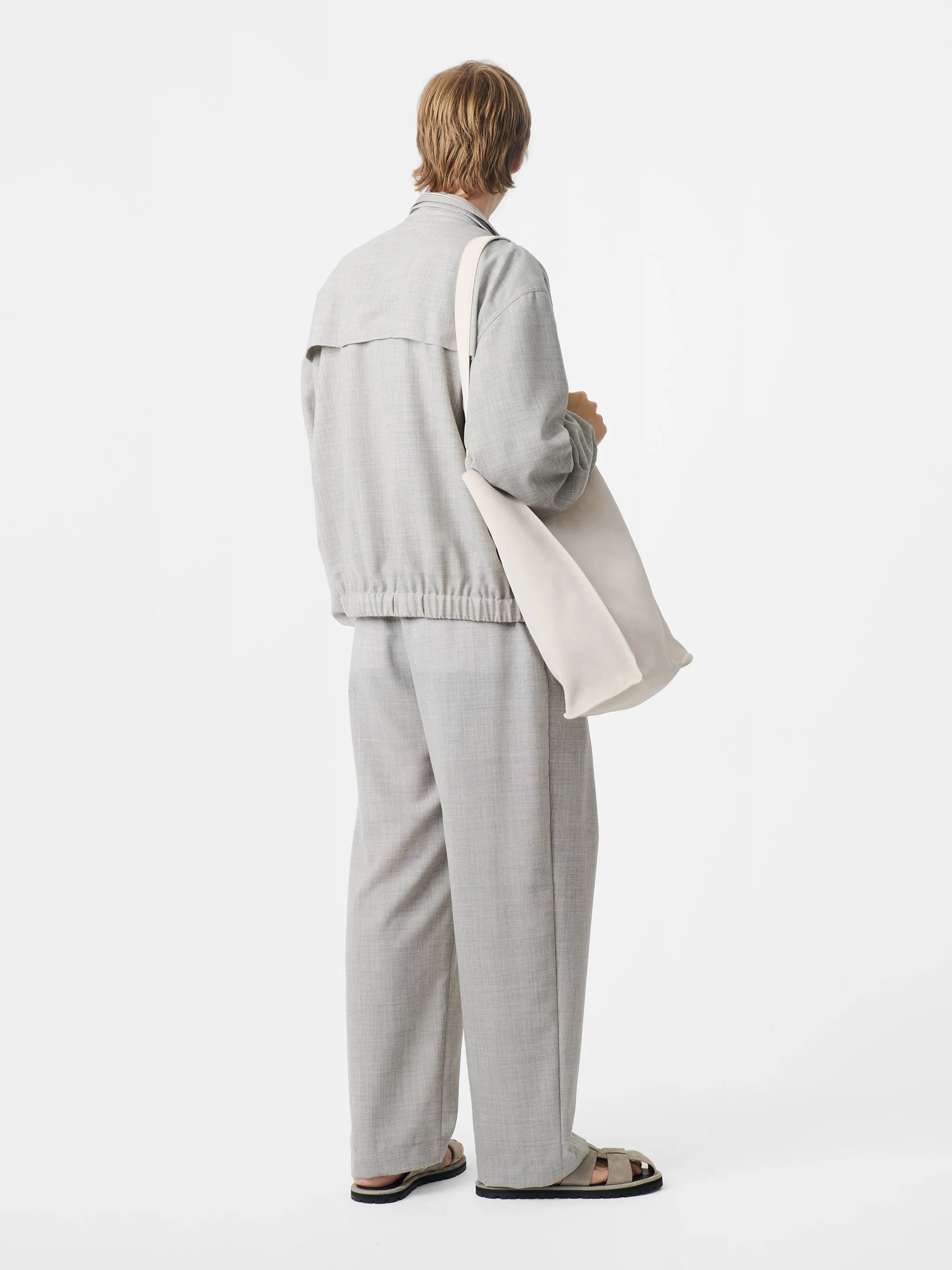 Noam Tropical Wool Pant in Ice Melange sold by Studio Nicholson product image thumbnail 4